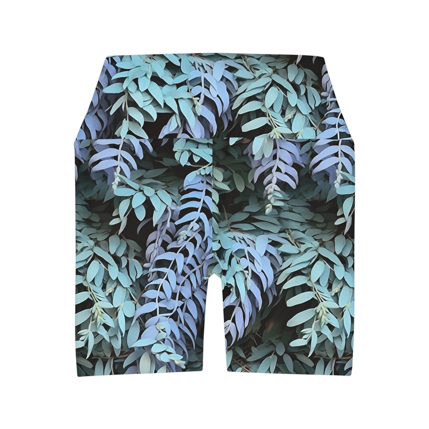 High Waisted Yoga Shorts - Purple Sage, Purple Sage