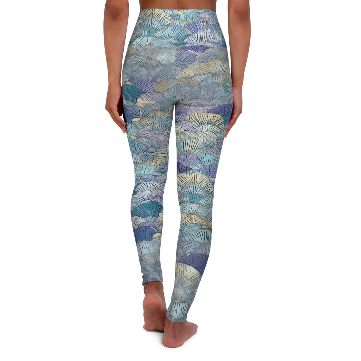 High Waisted Leggings - Quentin Owosso Seersucker