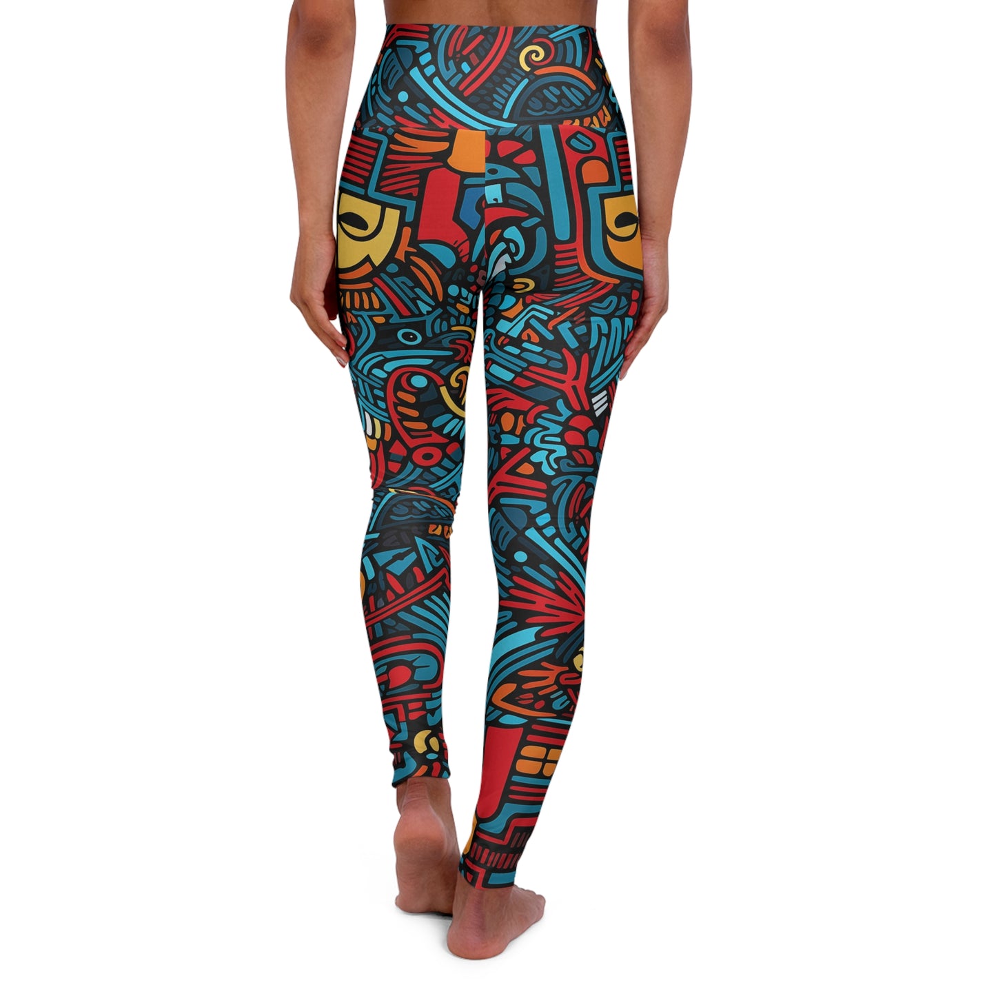 High Waisted Leggings - Brooklyn Cacti