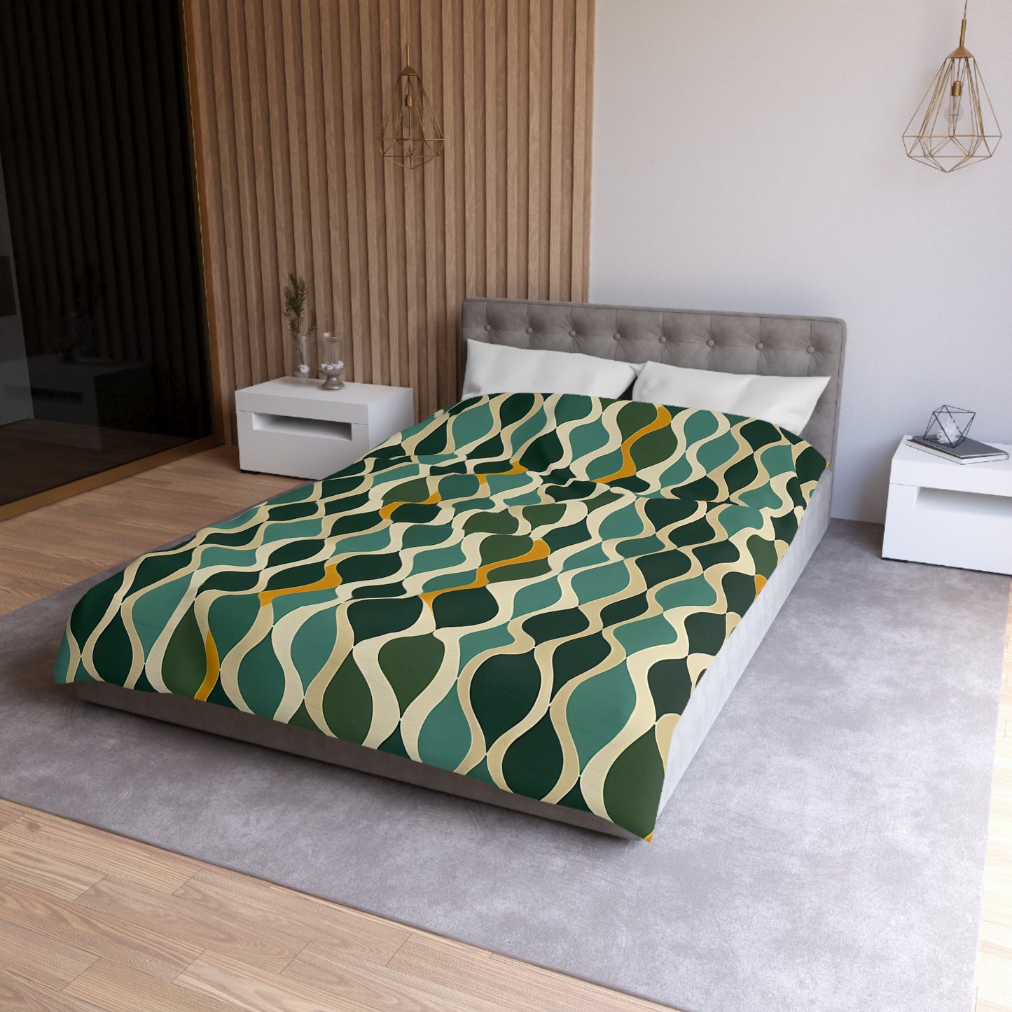 Duvet Cover - Deco Aqua Ringlets