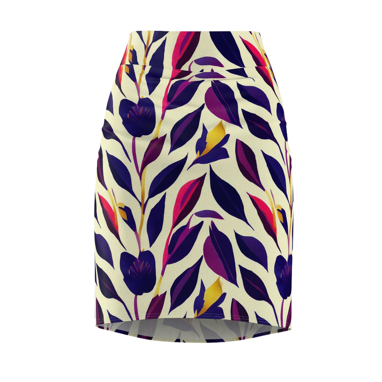 Pencil Skirt - Violet Flourish Damask