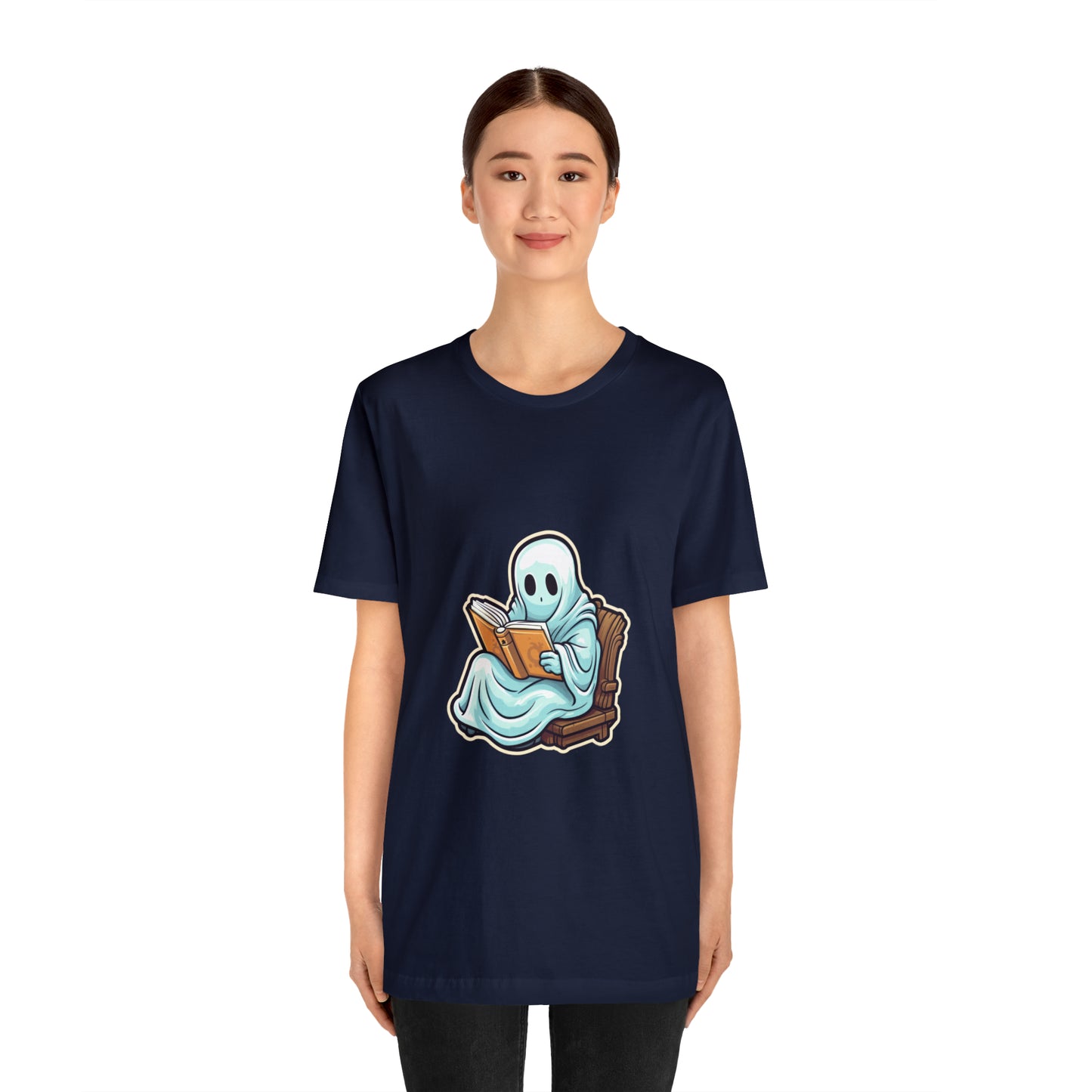 Ghost Reading Books Tee Shirt, Halloween Teacher Gift, Librarian, Ghost, Halloween Tee