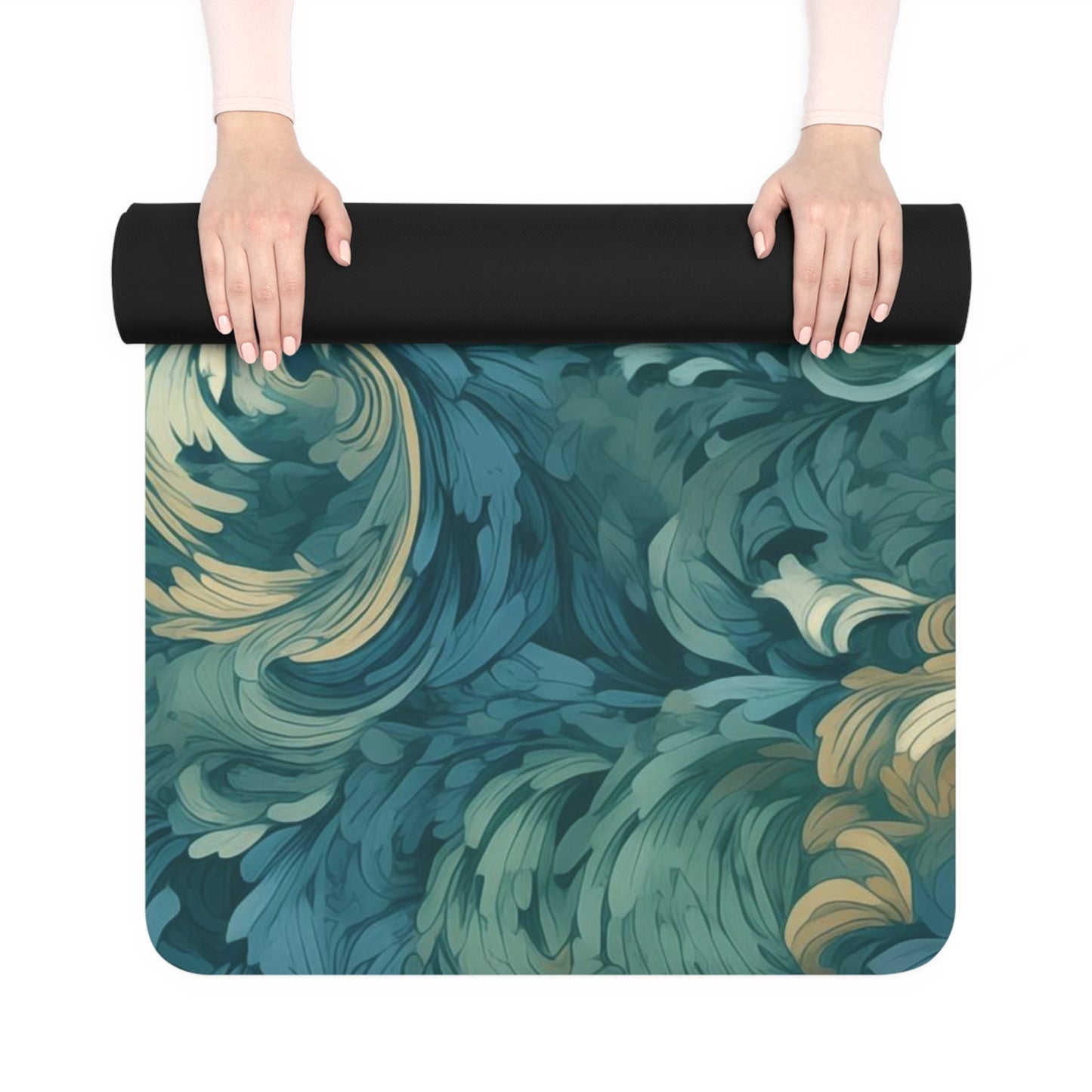 Rubber Yoga Mat- Theodoric Phalakasana Brocade