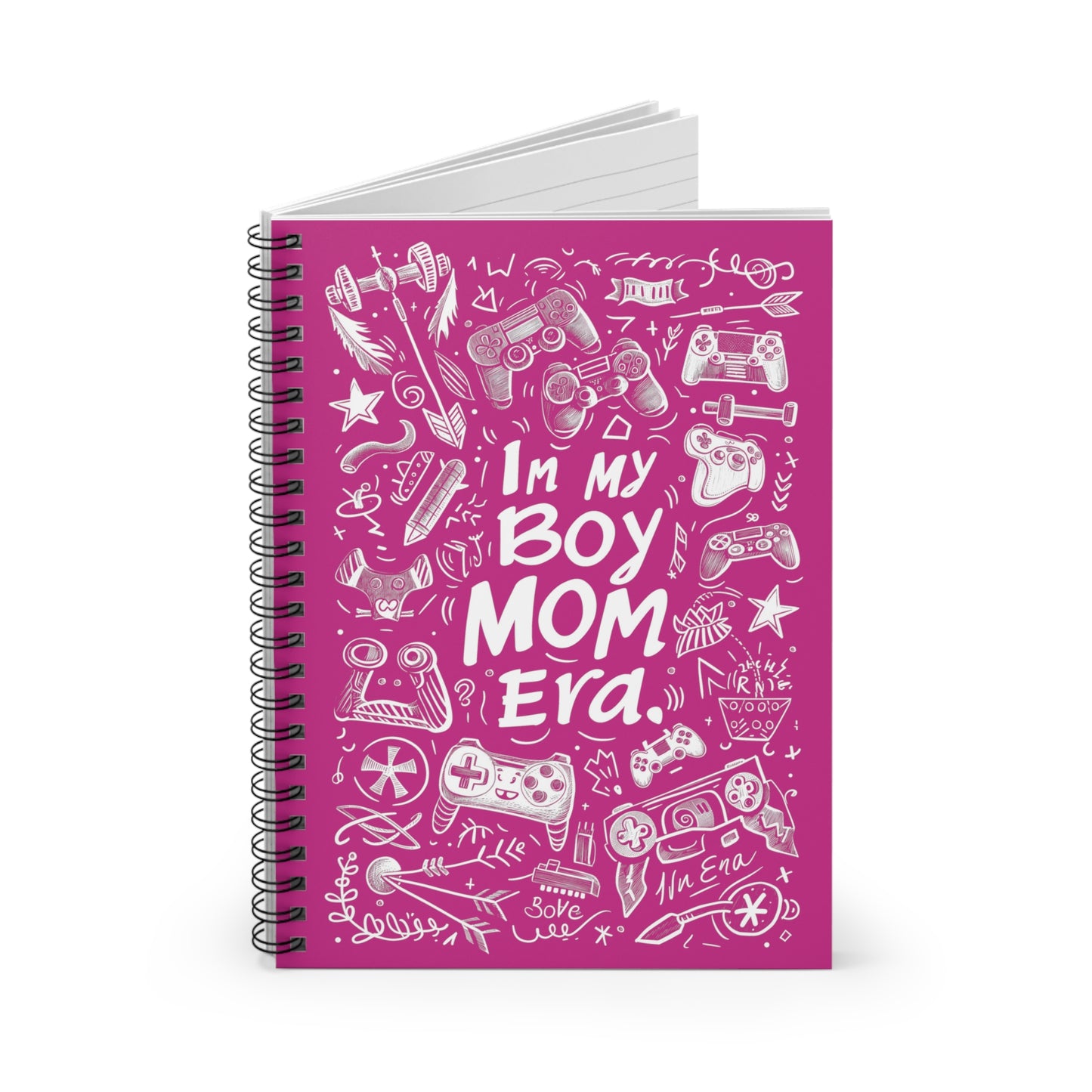 Spiral Notebook with Ruled Line - In My Boy Mom Era - Gamer