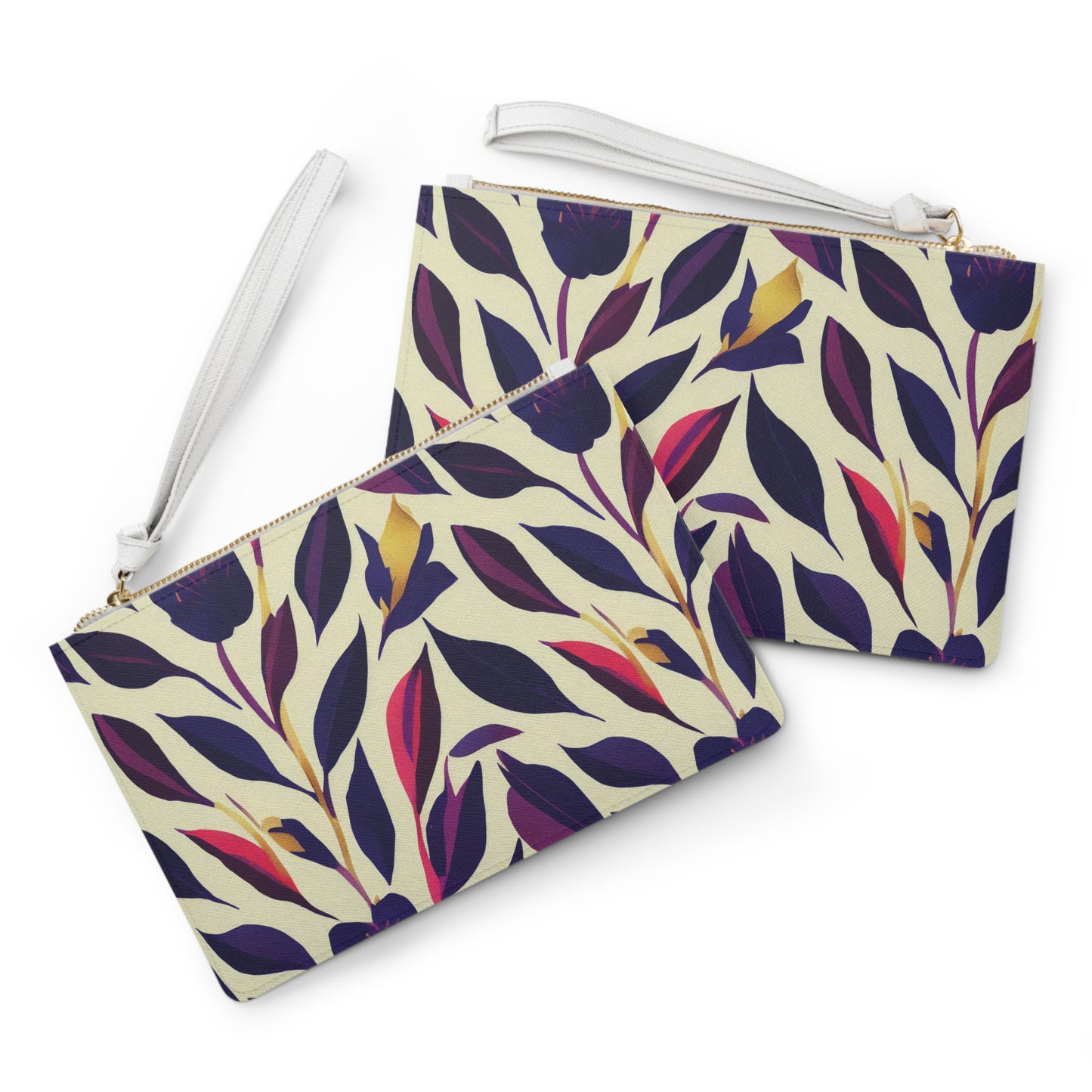 Violet Flourish Damask - Clutch