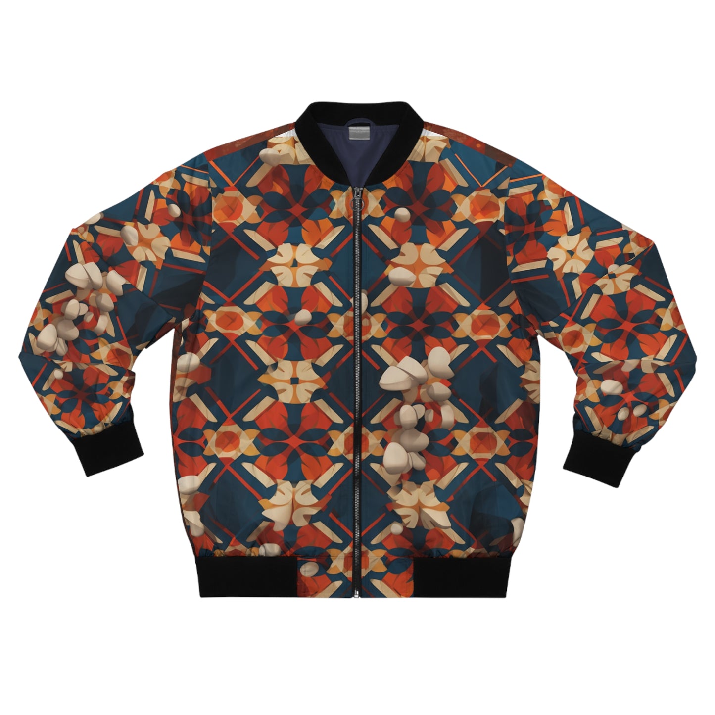 Men's Bomber Jacket - Storm Trooper Norman Rockwell Christmas Card.png