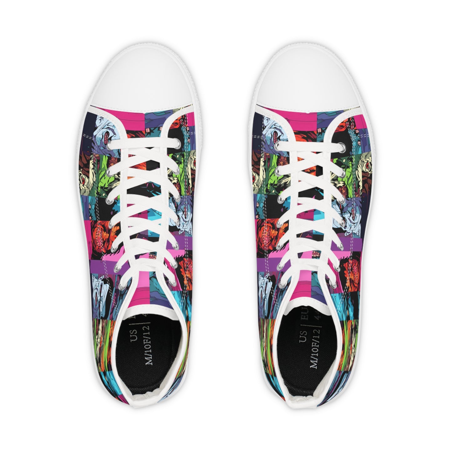 Men's High Top Sneakers - Spooky Monsters Anime Beta