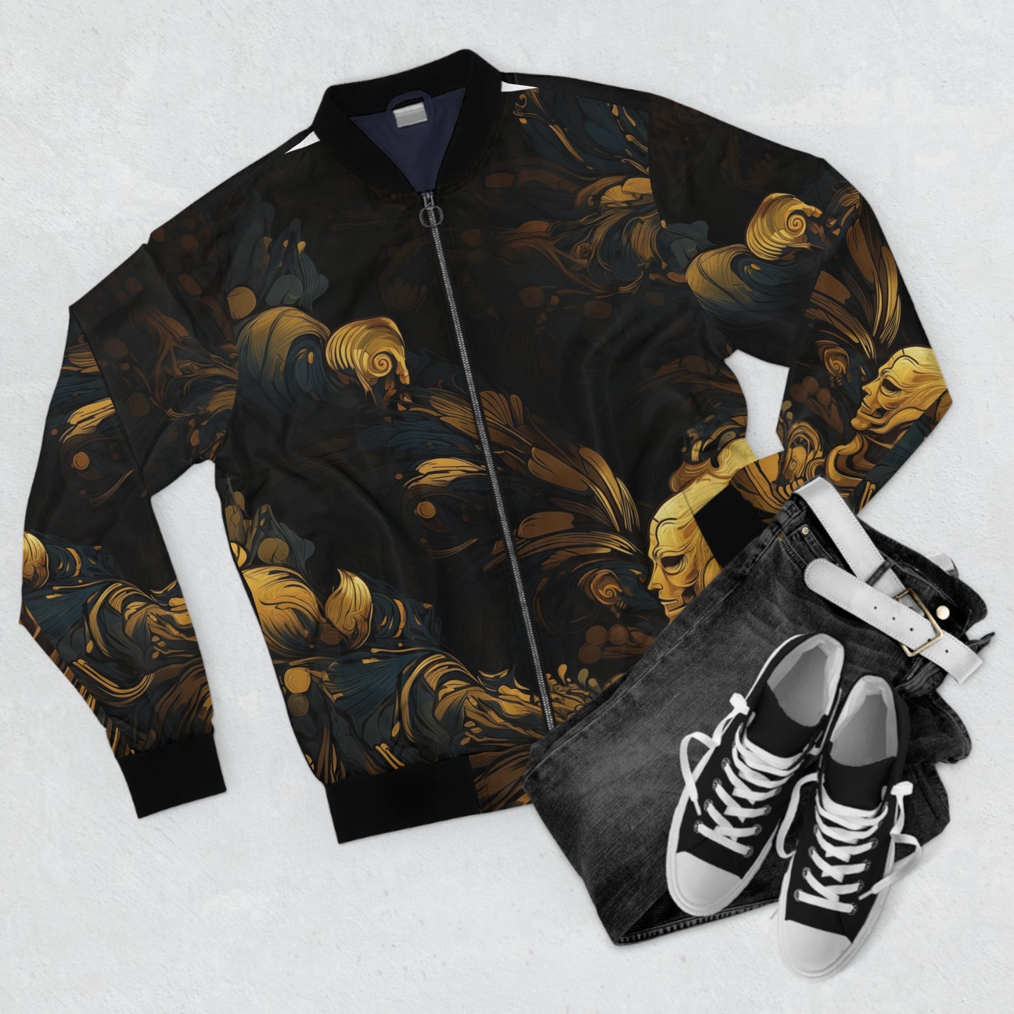 Men's Bomber Jacket - C3P0 Diagrammatic drawing