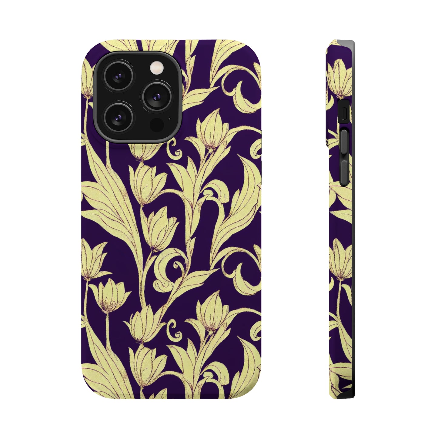 MagSafe Tough iPhone Case - Baroque Blossom Damask