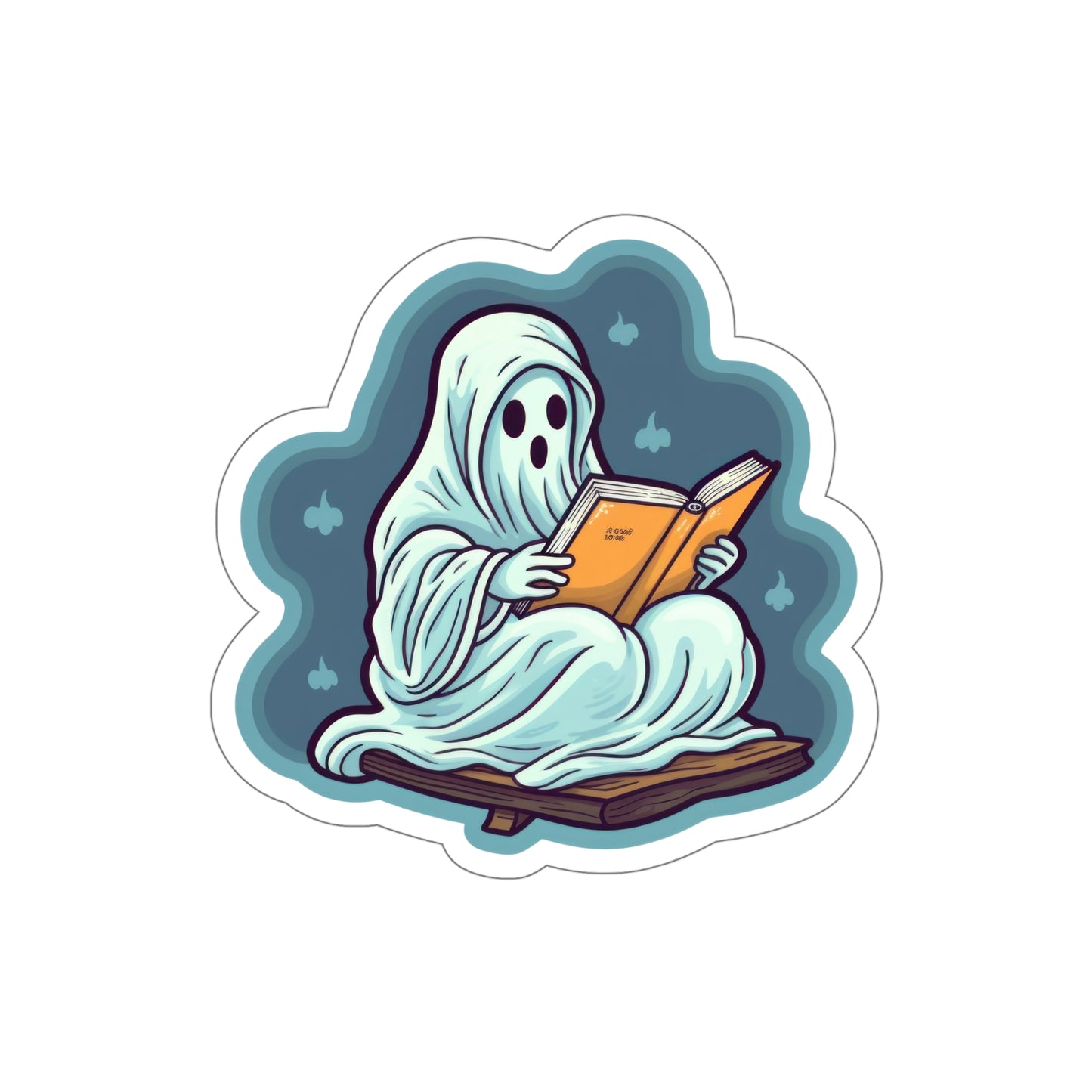 Bookish Ghost Stickers, Halloween Literary Stickers, Teacher's Halloween Present, Librarian Themed Stickers, Spooky Ghost Stickers