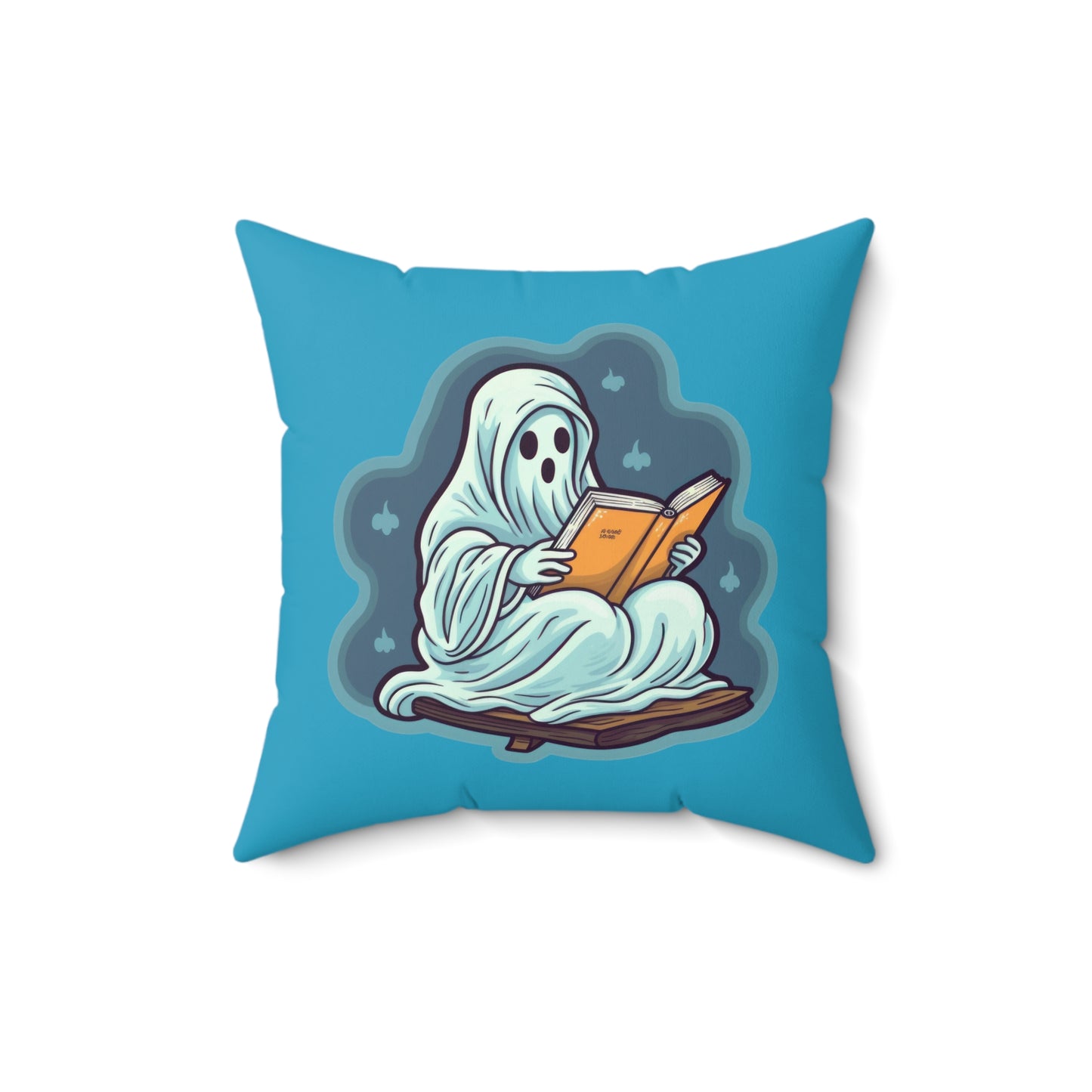 Bookish Ghost Pillow, Halloween Literary Pillow, Teacher's Halloween Present, Librarian Themed Pillow, Spooky Ghost Pillow