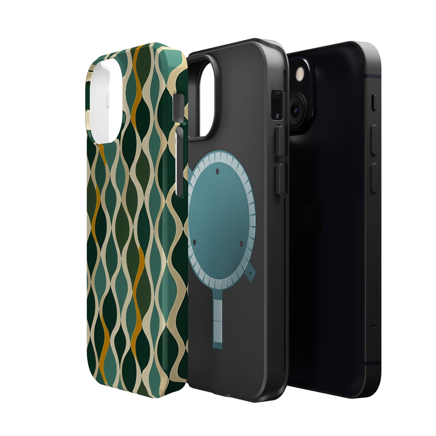 MagSafe Tough iPhone Case - Deco Aqua Ringlets.png
