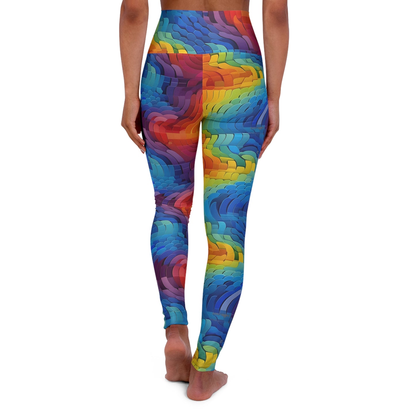High Waisted Leggings - Paper Coral