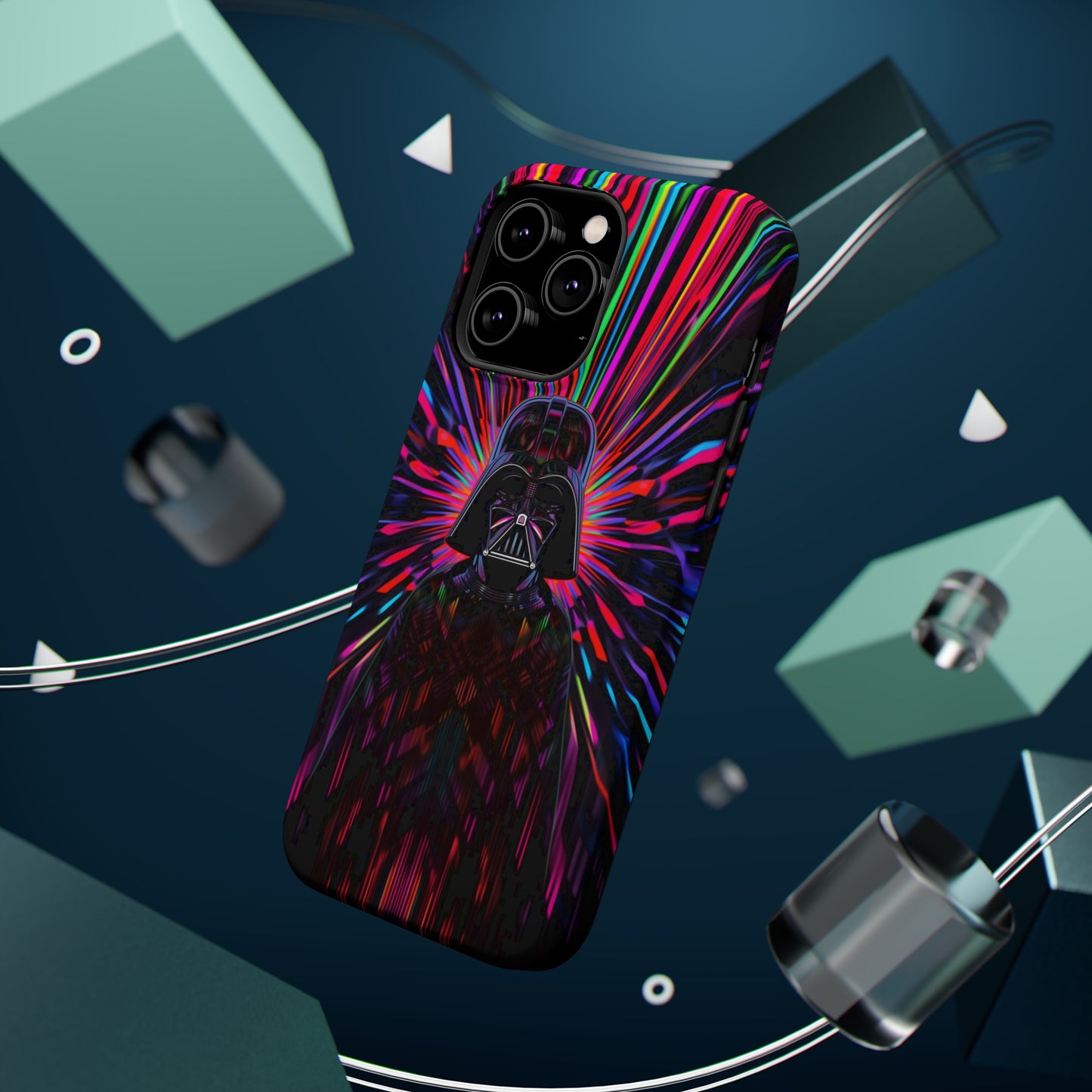 MagSafe Tough iPhone Case - Darth Vader Op Art Vintage