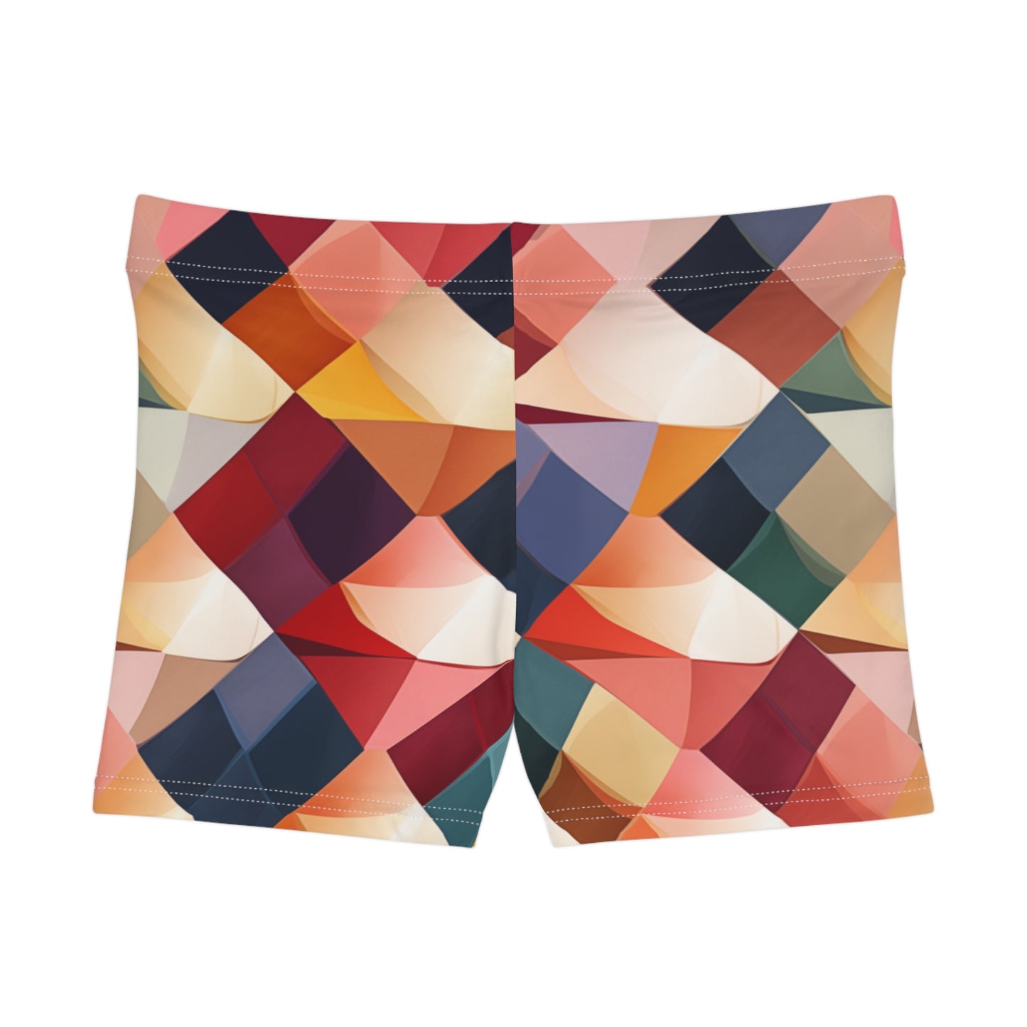 Workout Shorts - Parisian Harlequin Pattern