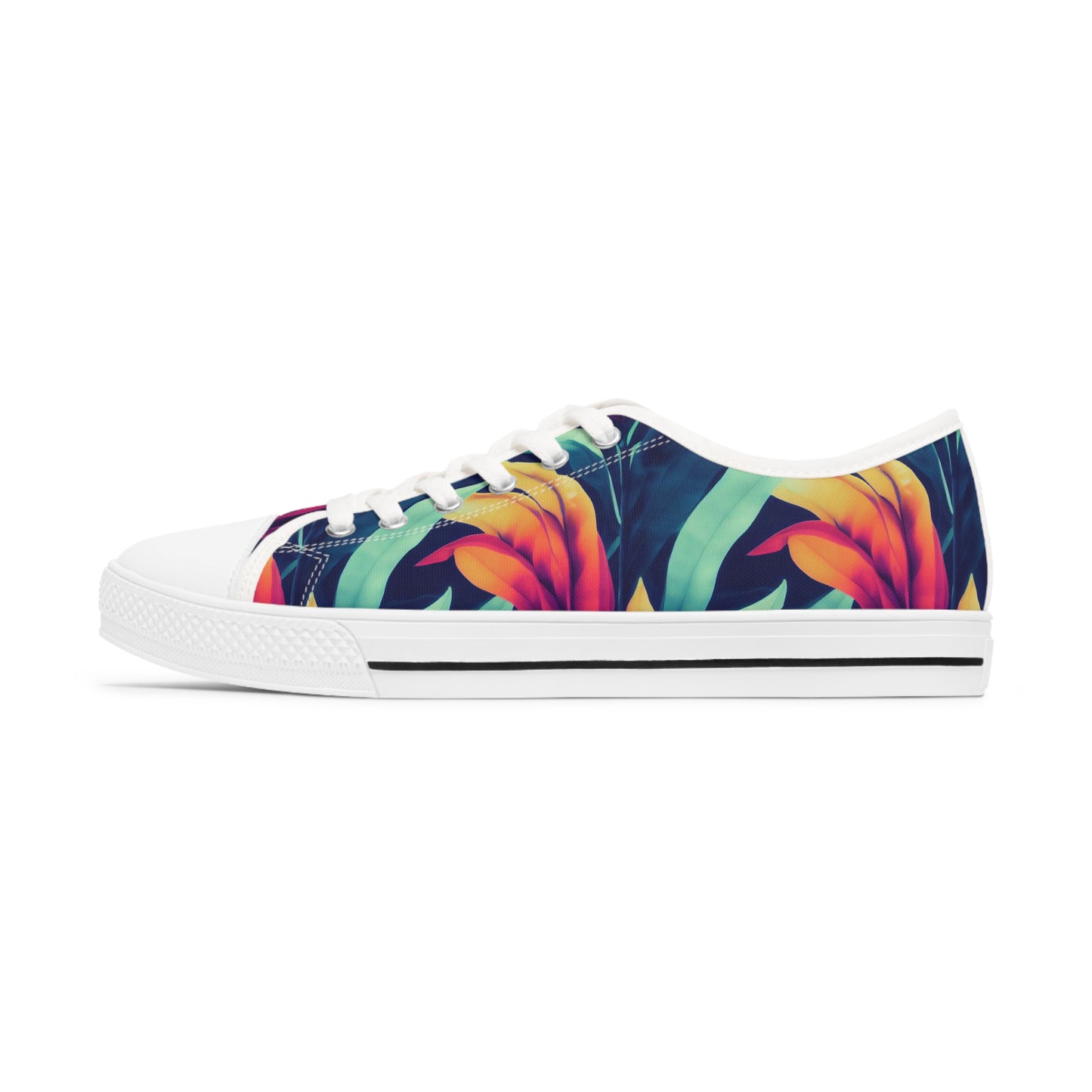 Women's Low Top Sneakers - Tropical Oasis