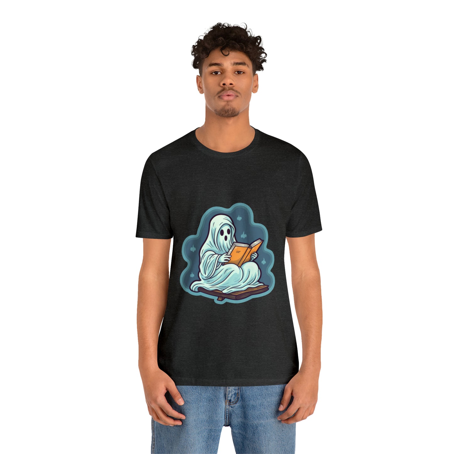 Bookish Ghost Tee, Halloween Literary Tee, Teacher's Halloween Present, Librarian Themed Tee, Spooky Ghost Tee