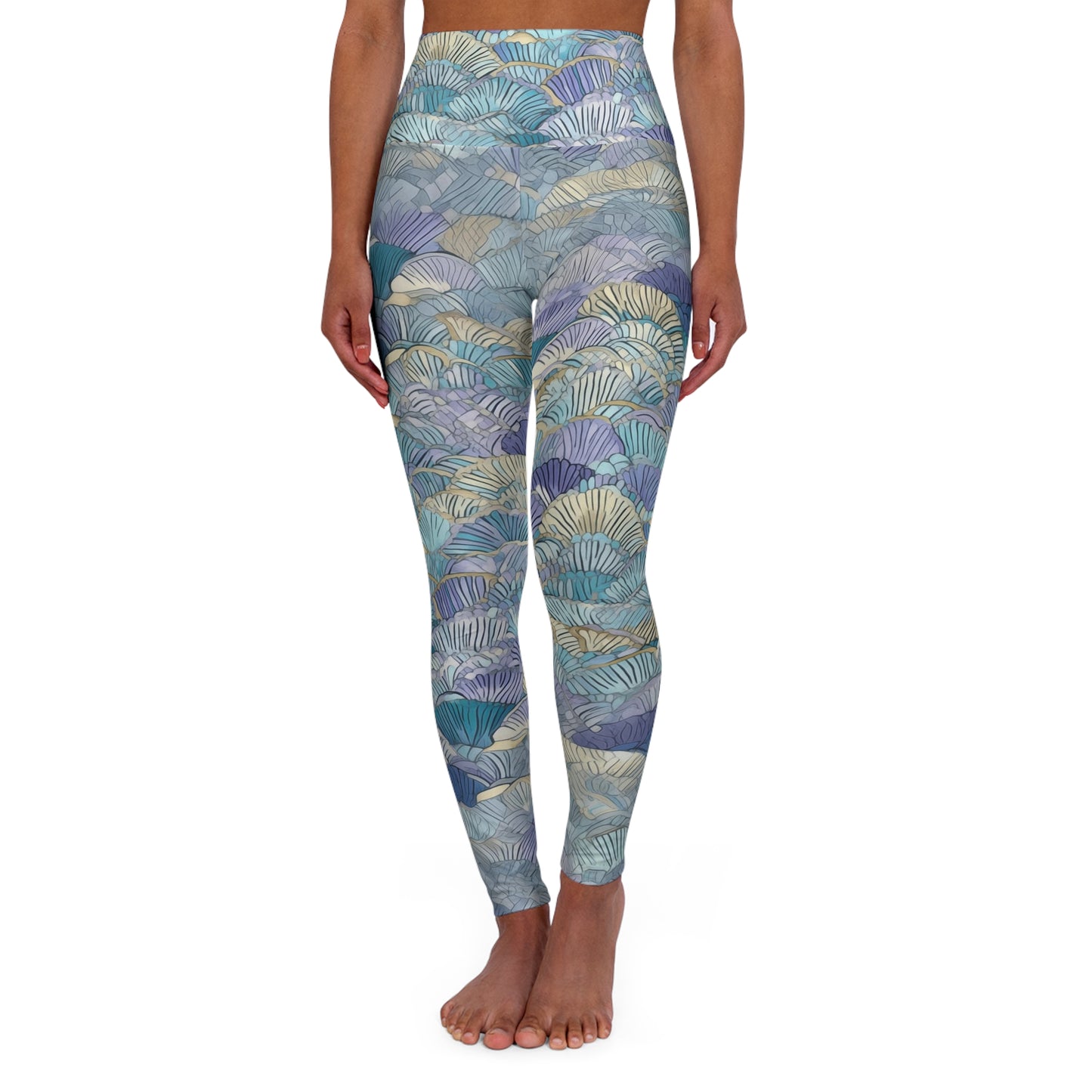 High Waisted Leggings - Quentin Owosso Seersucker