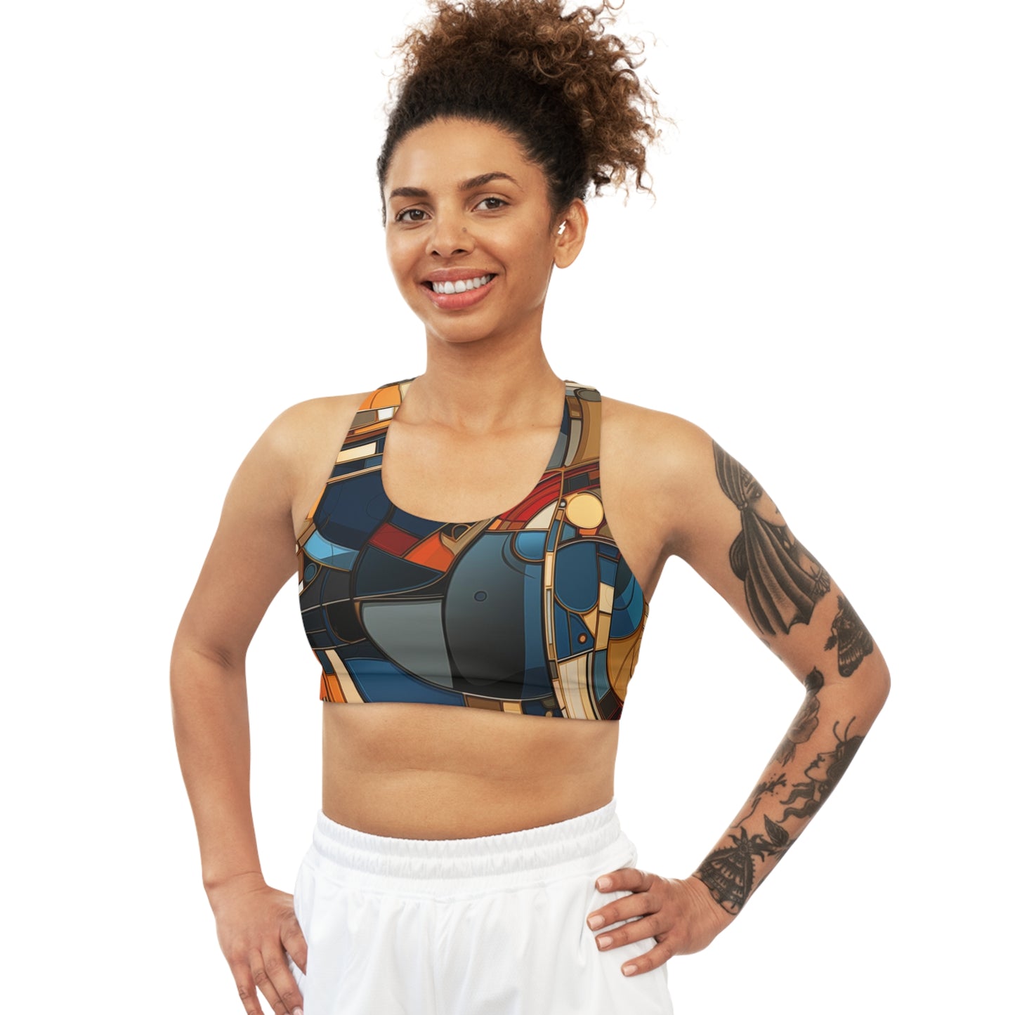 Sports Bra - Arne Confucius 70s Sci Fi Nebula