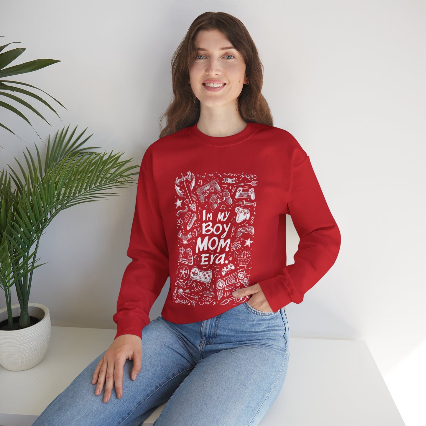 Unisex Heavy Blend™ Crewneck Sweatshirt - In My Boy Mom Era - Gamer