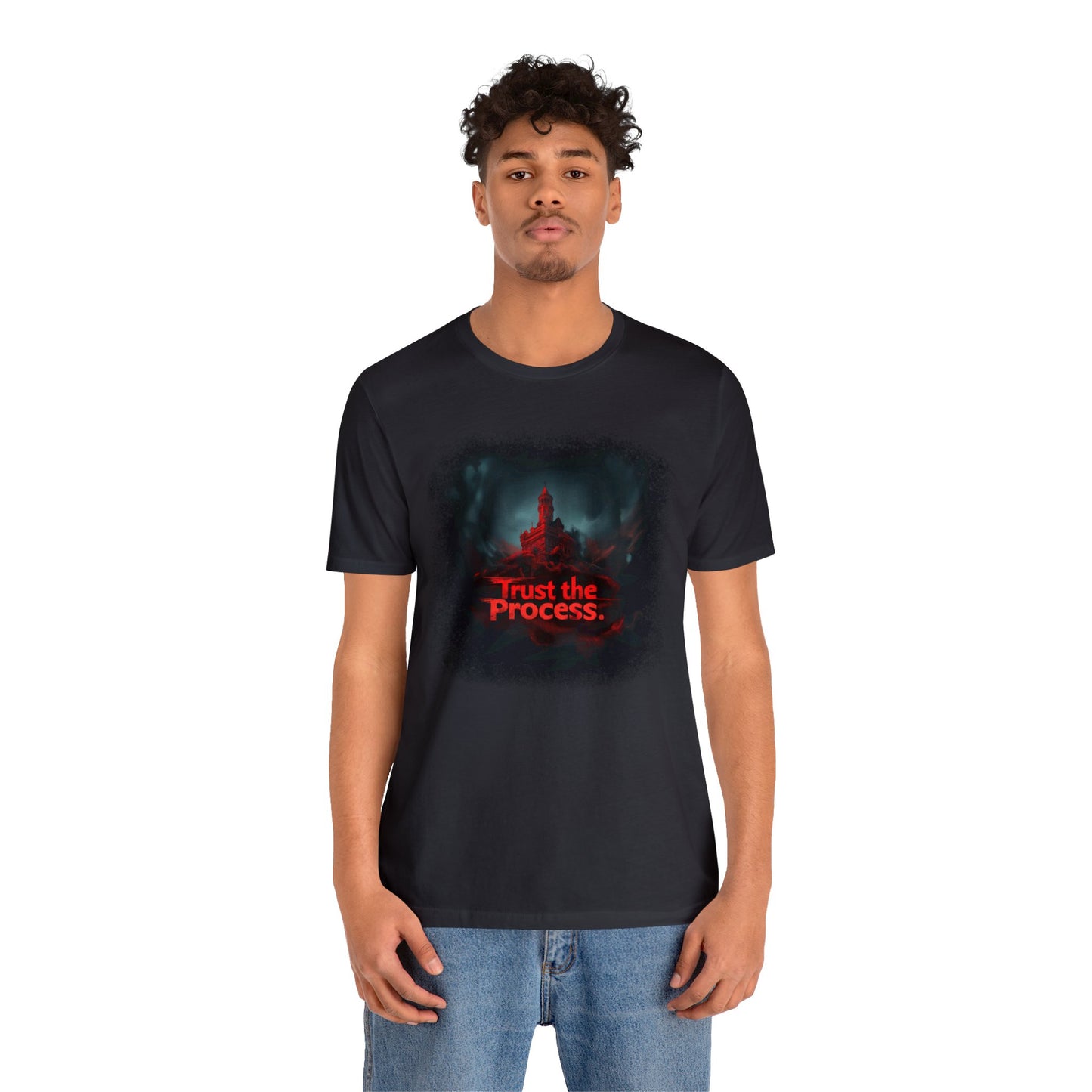 Unisex Jersey Short Sleeve Tee - Trust The Process Horror