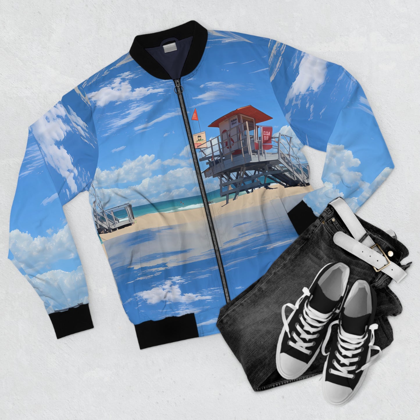 Men's Bomber Jacket - Love and Santa Monica