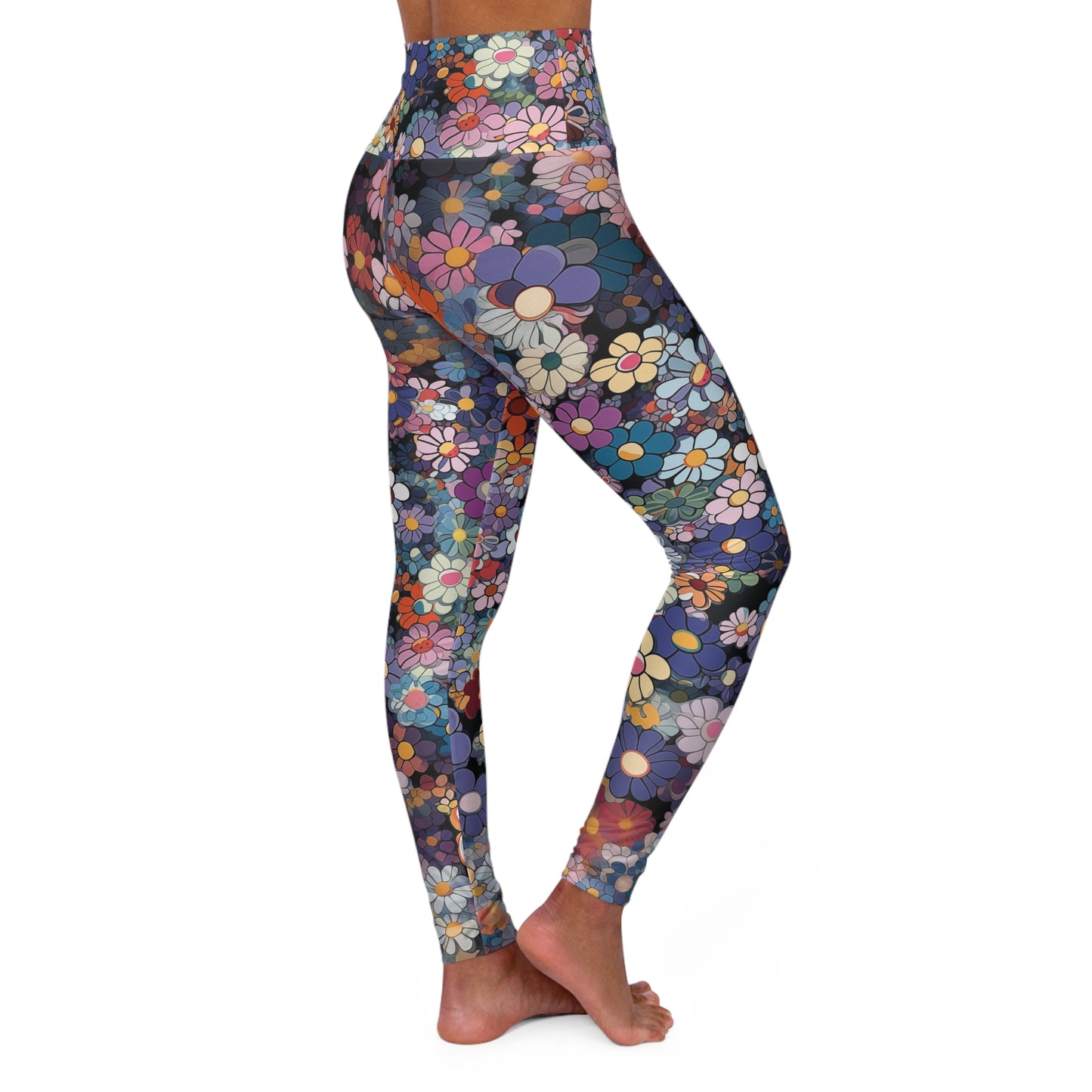 High Waisted Leggings - William Kyoto Ditsy Floral