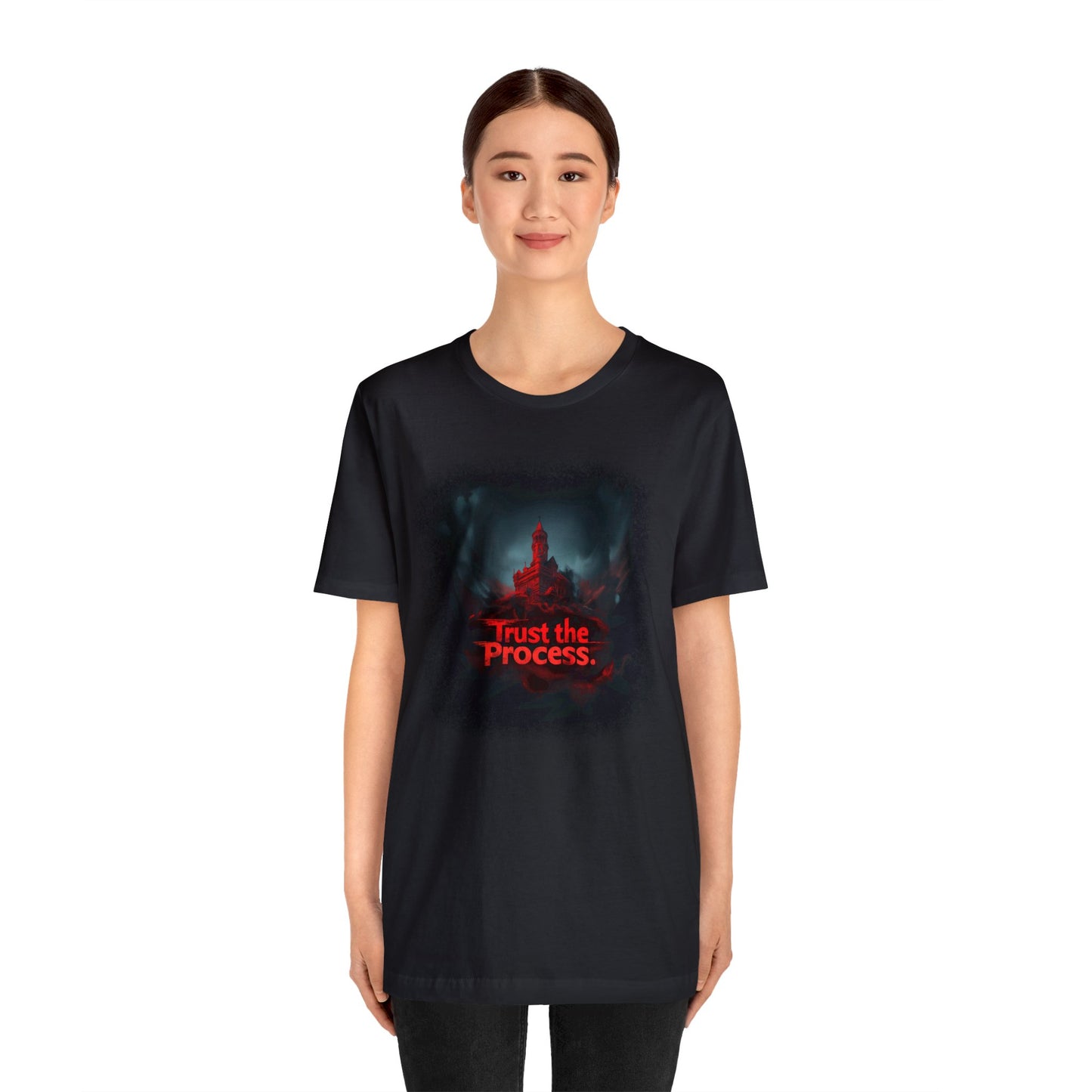 Unisex Jersey Short Sleeve Tee - Trust The Process Horror