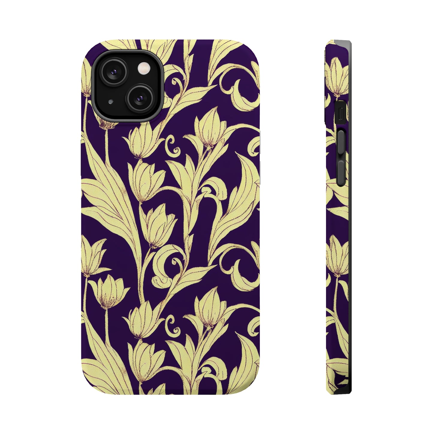 MagSafe Tough iPhone Case - Baroque Blossom Damask