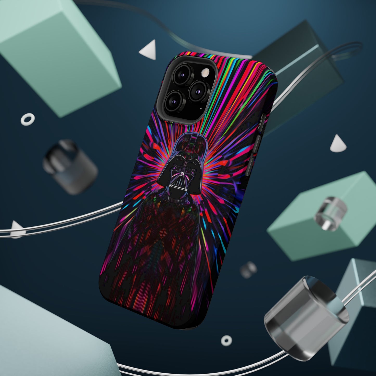 MagSafe Tough iPhone Case - Darth Vader Op Art Vintage