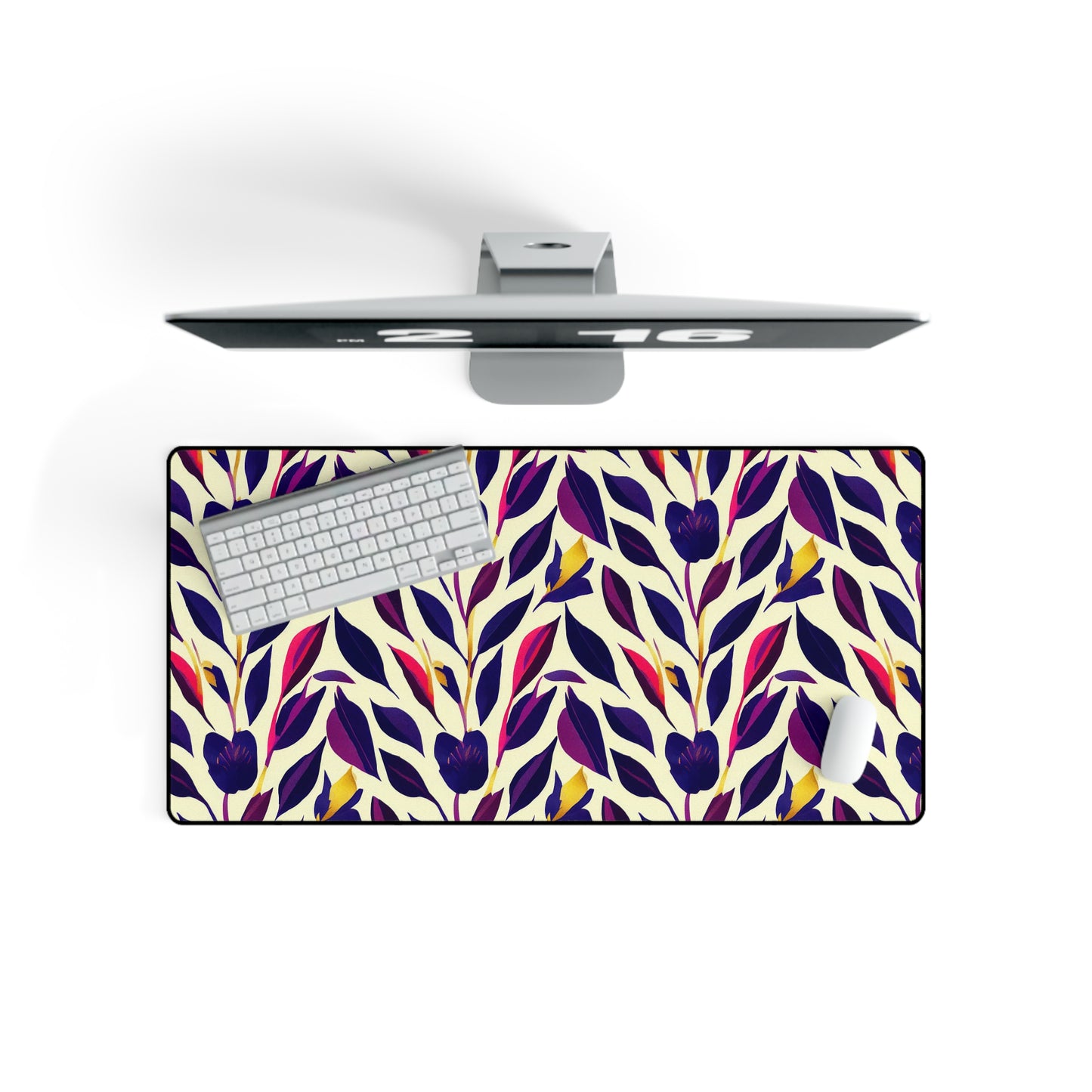 Desk Mat - Violet Flourish Damask