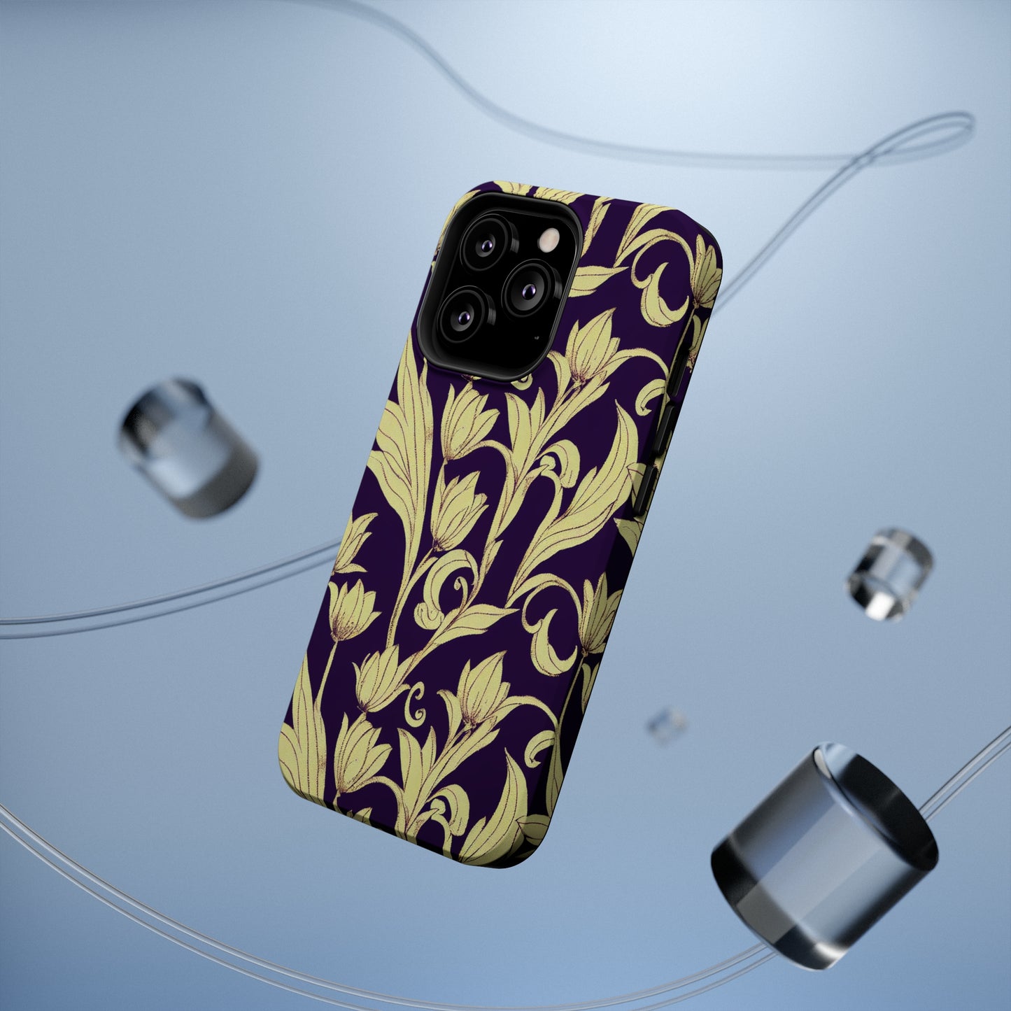 MagSafe Tough iPhone Case - Baroque Blossom Damask