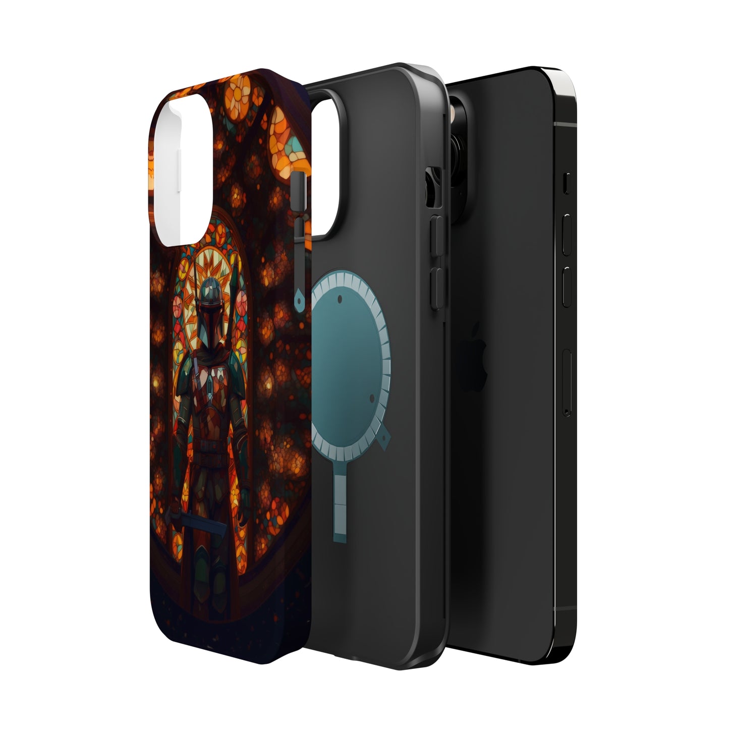 MagSafe Tough iPhone Case - The Mandalorian Catholic Stained Glass Window
