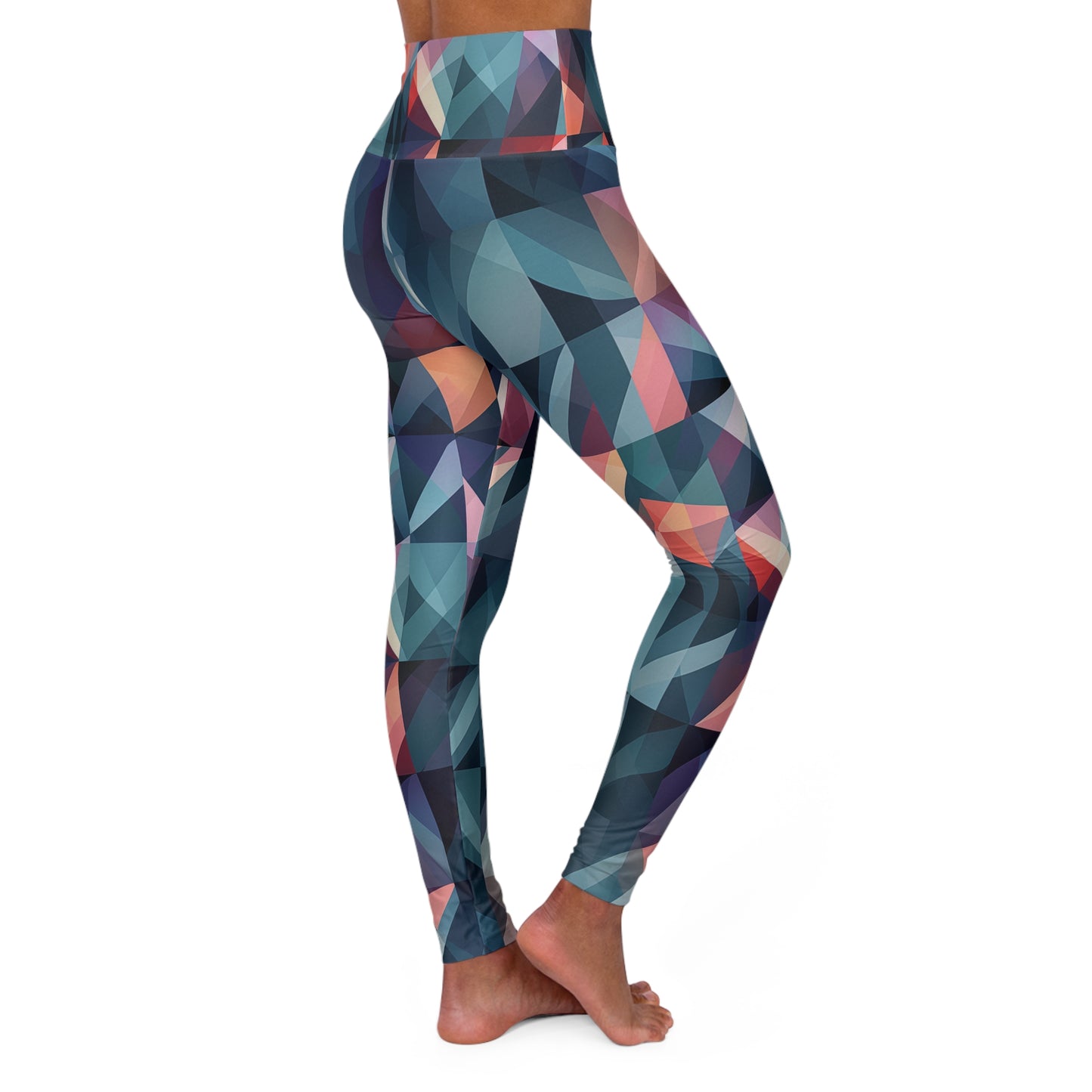 High Waisted Leggings - Neville Meaux Geometric