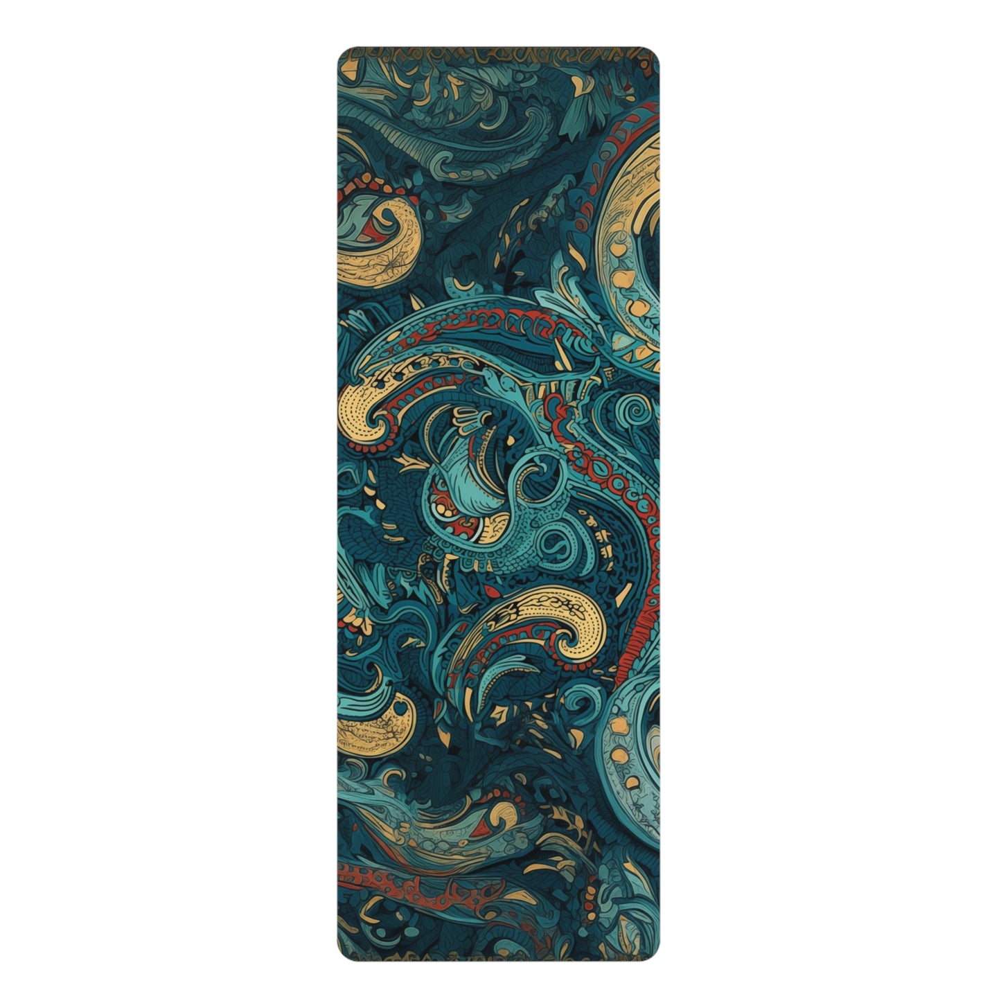 Rubber Yoga Mat- Martine Trikonasana Paisley