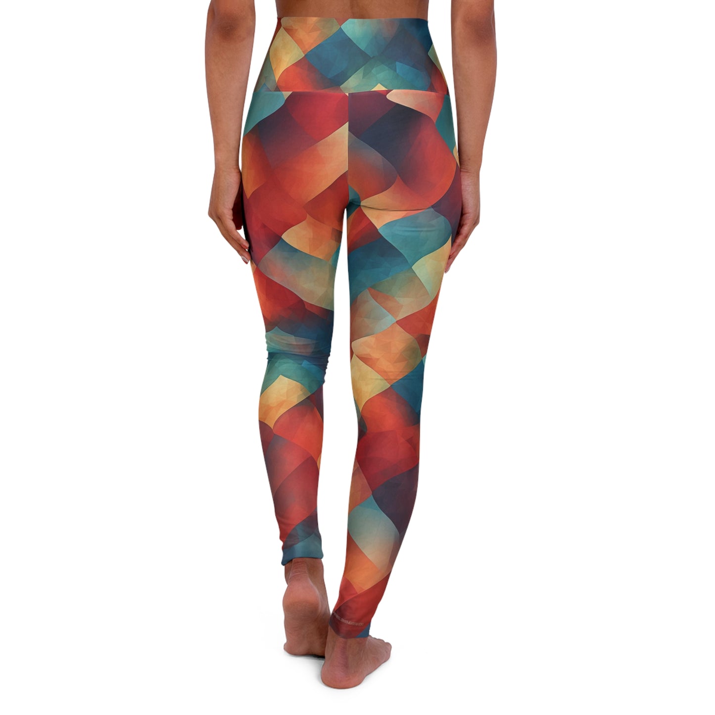High Waisted Leggings - Tove Manchester Harlequin