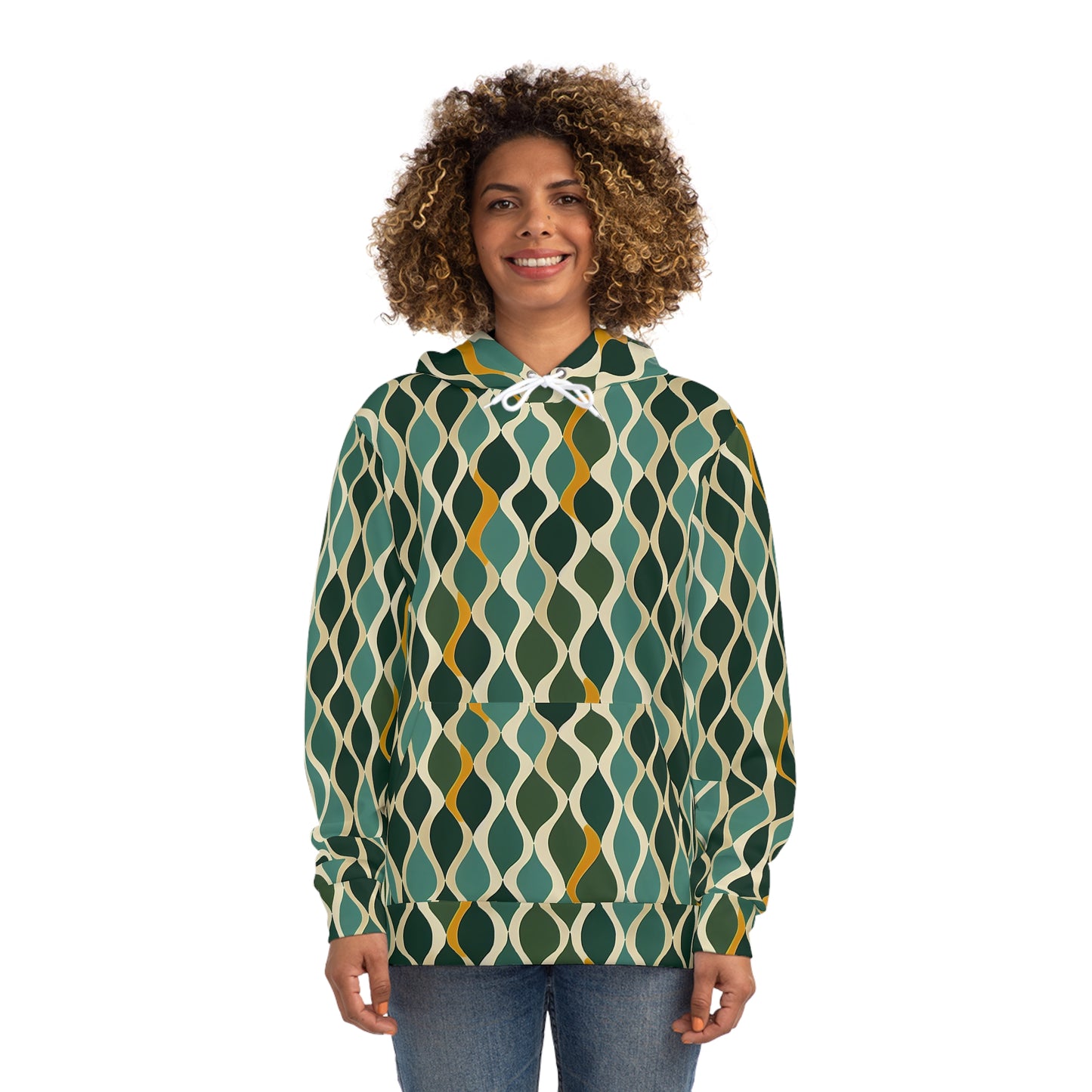 Hoodie - Deco Aqua Ringlets