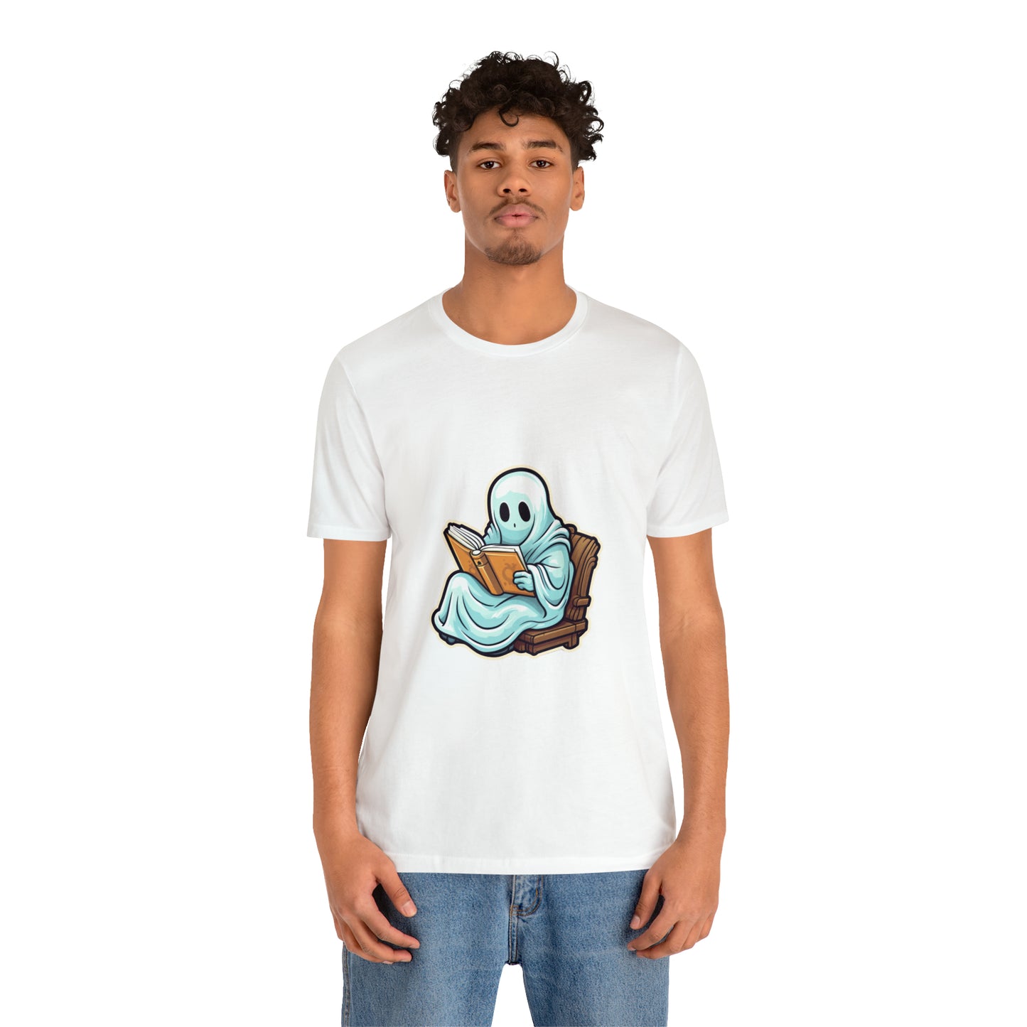 Ghost Reading Books Tee Shirt, Halloween Teacher Gift, Librarian, Ghost, Halloween Tee