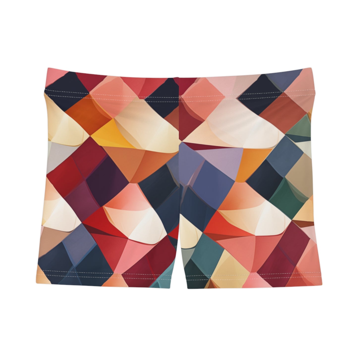 Workout Shorts - Parisian Harlequin Pattern