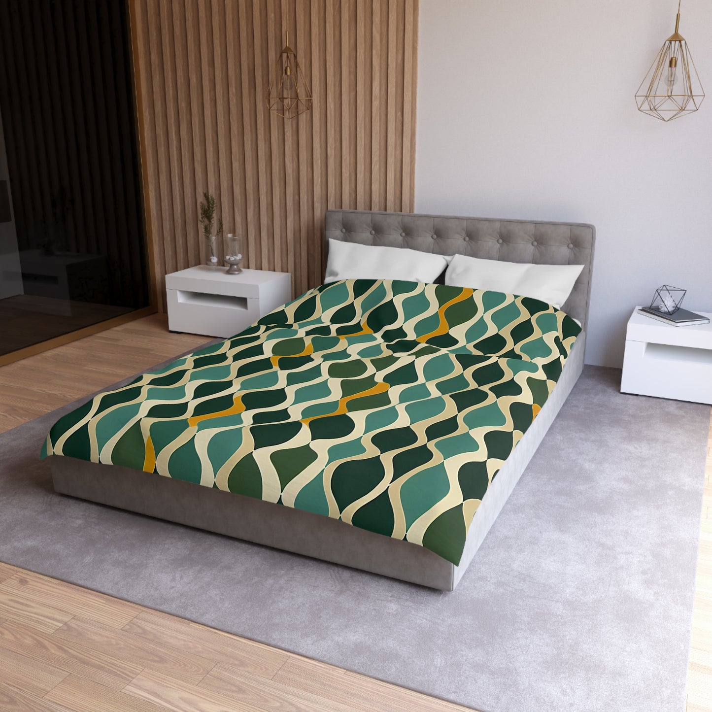 Duvet Cover - Deco Aqua Ringlets