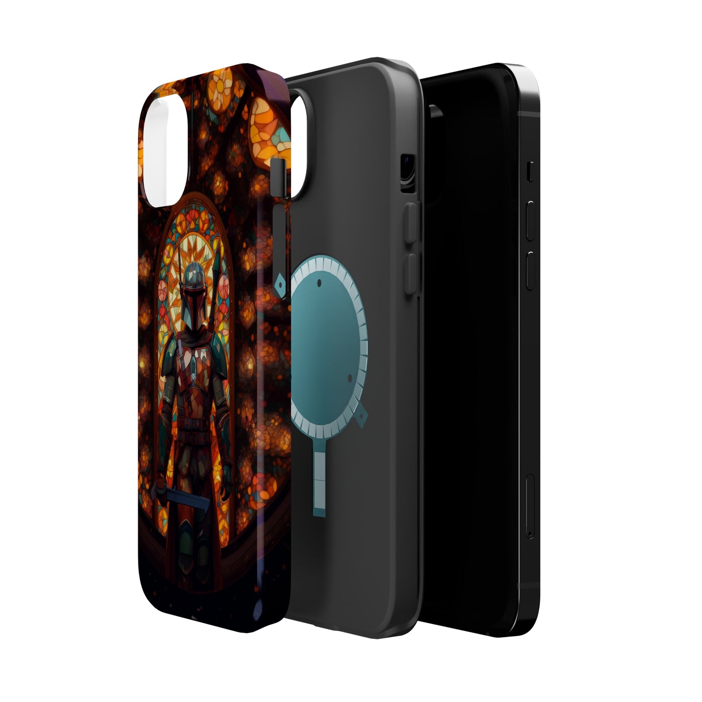MagSafe Tough iPhone Case - The Mandalorian Catholic Stained Glass Window
