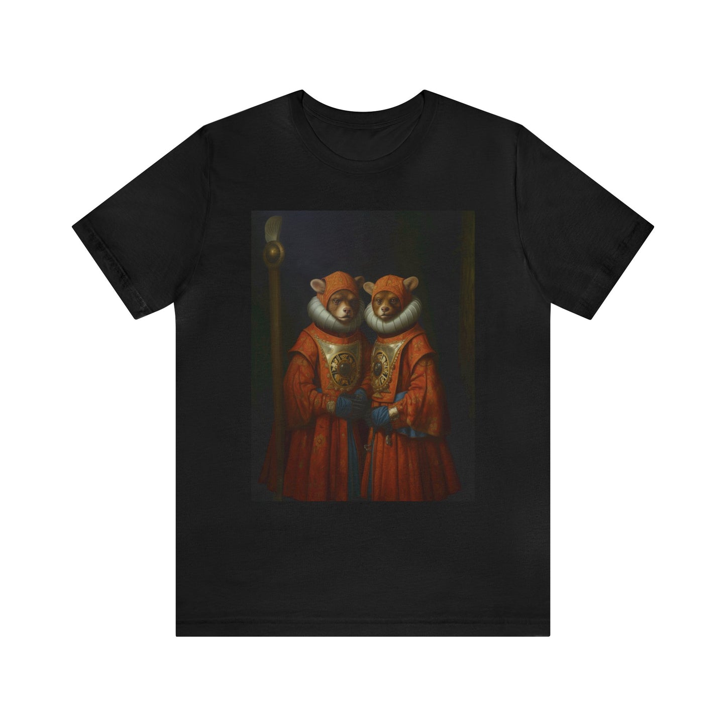 Unisex Jersey Short Sleeve Tee - EwoksBaking in the kitchen wearing an apron