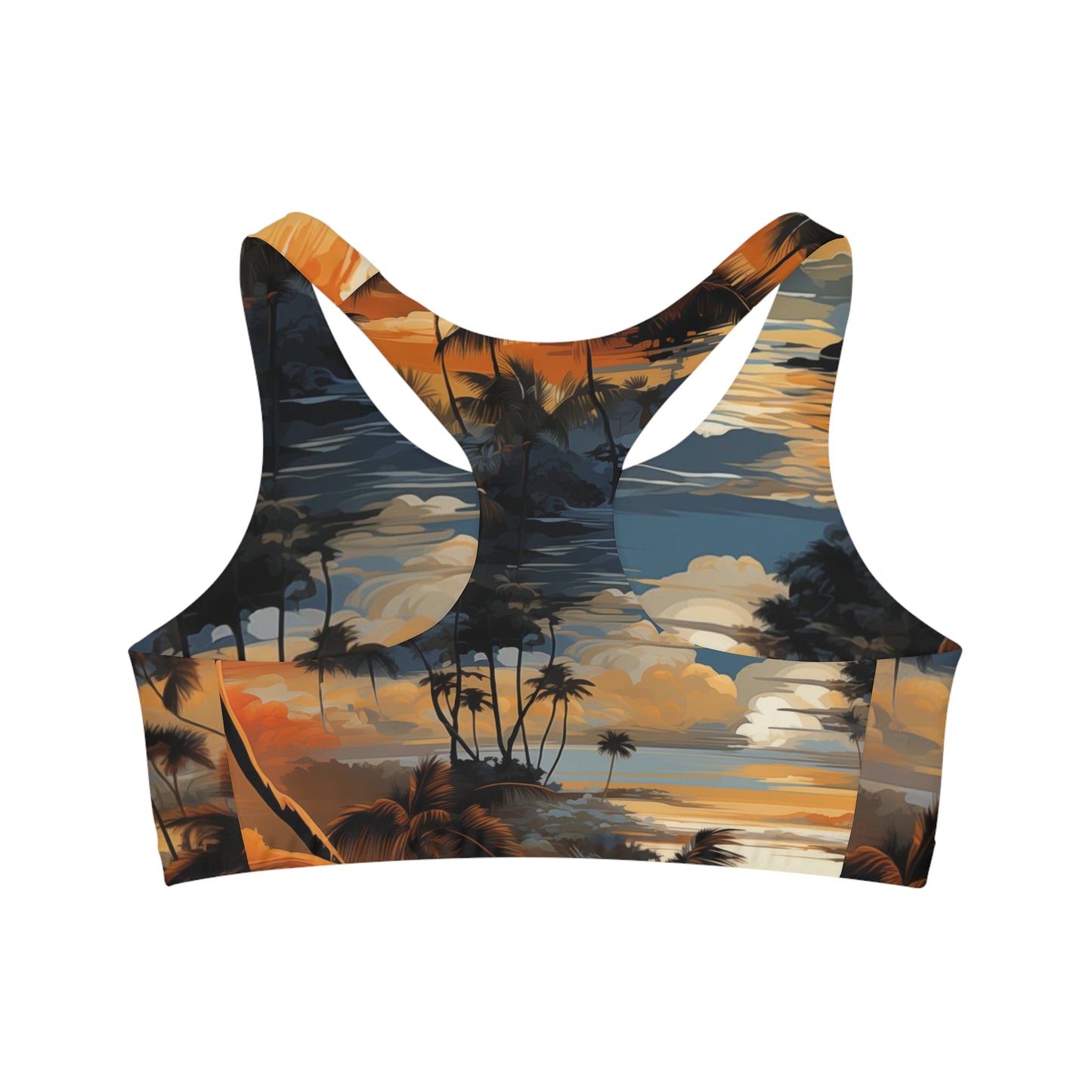 Sports Bra - Bjrn Padmasana Palm Trees