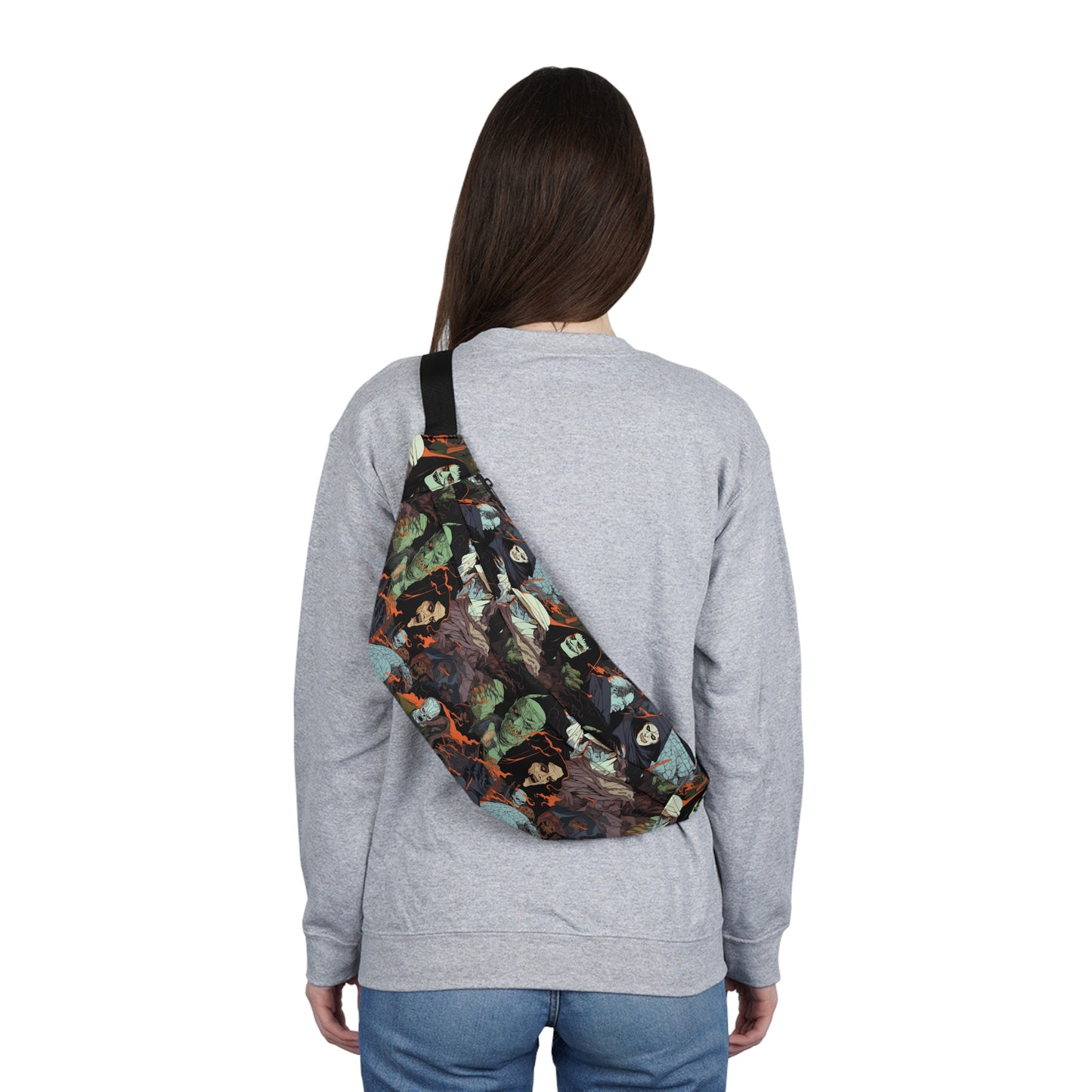 Large Fanny Pack/Bum Bag - Spooky Monsters Anime Alpha