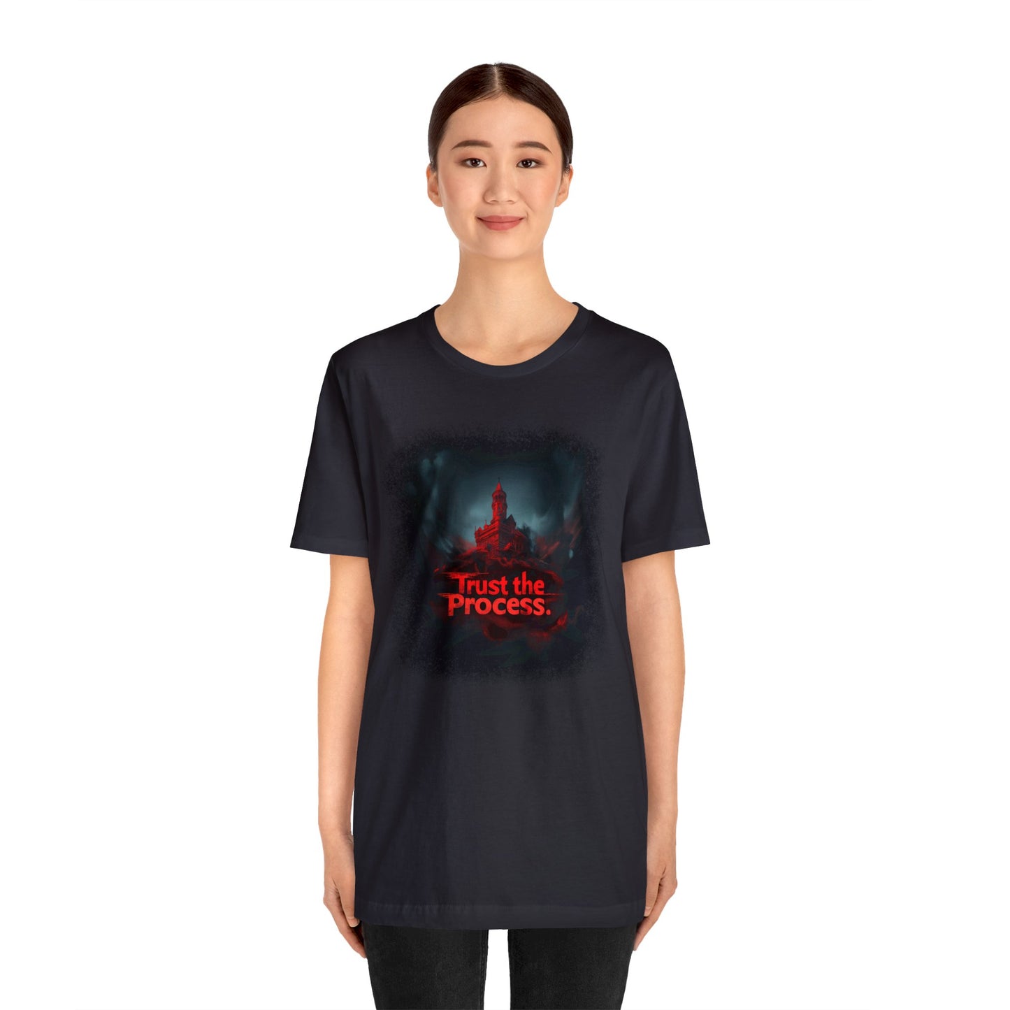 Unisex Jersey Short Sleeve Tee - Trust The Process Horror