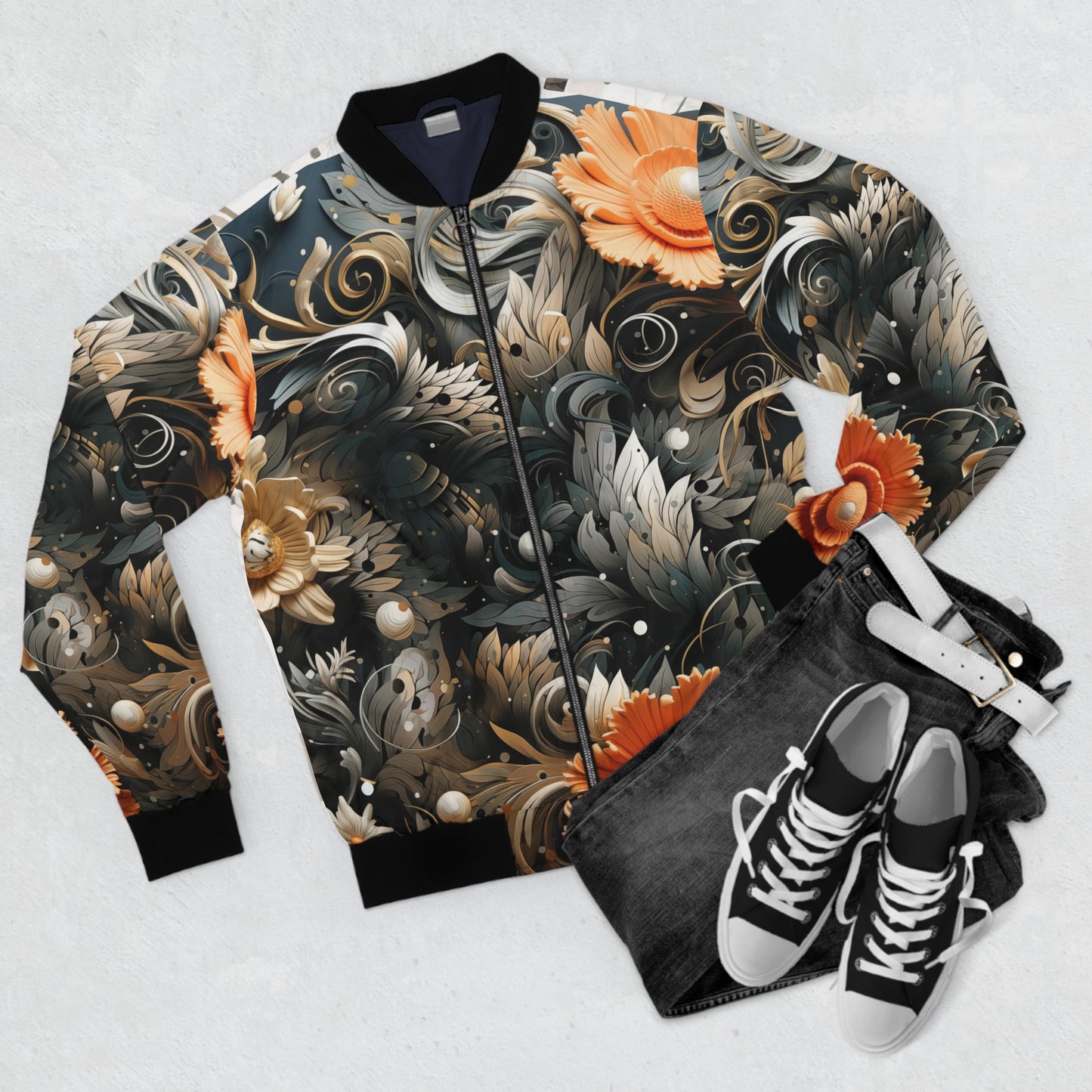 Men's Bomber Jacket - Boba Fett Japanese ink Art