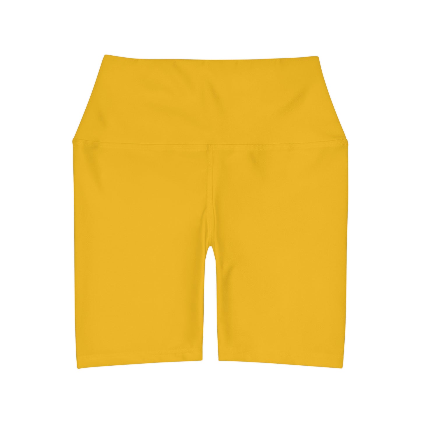 High Waisted Yoga Shorts | GYAT TFOH | White on Yellow