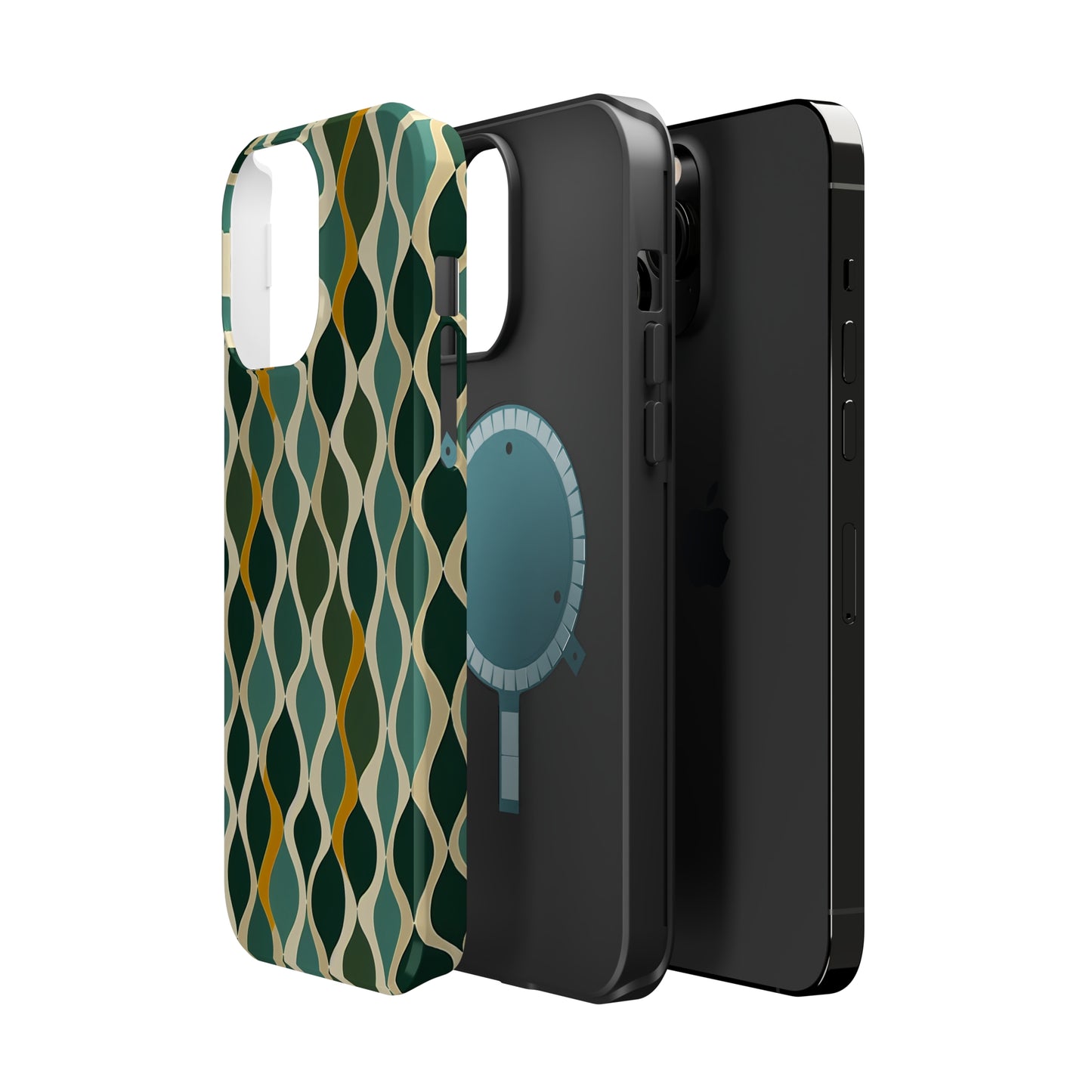 MagSafe Tough iPhone Case - Deco Aqua Ringlets.png