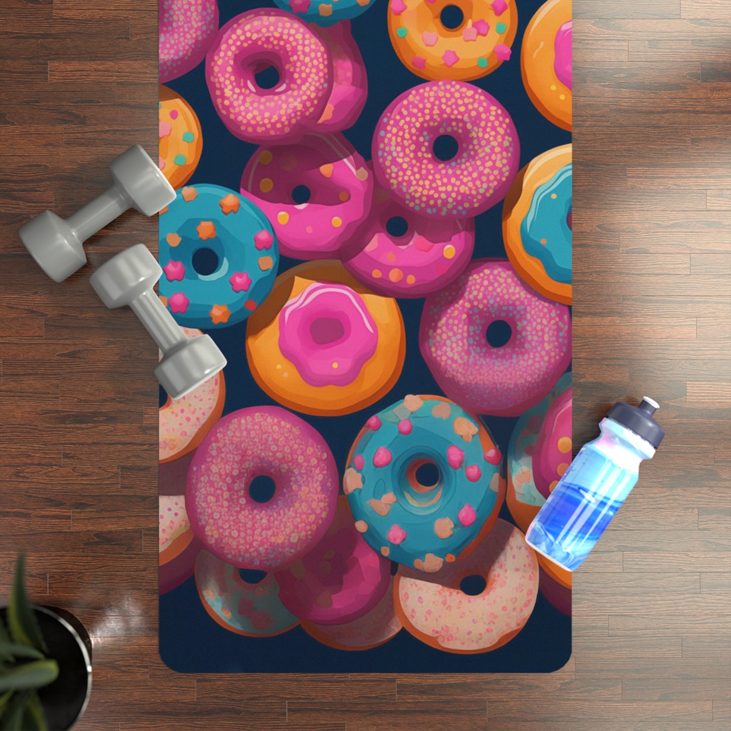 Rubber Yoga Mat- Gregoria Vajrasana Anime Donuts