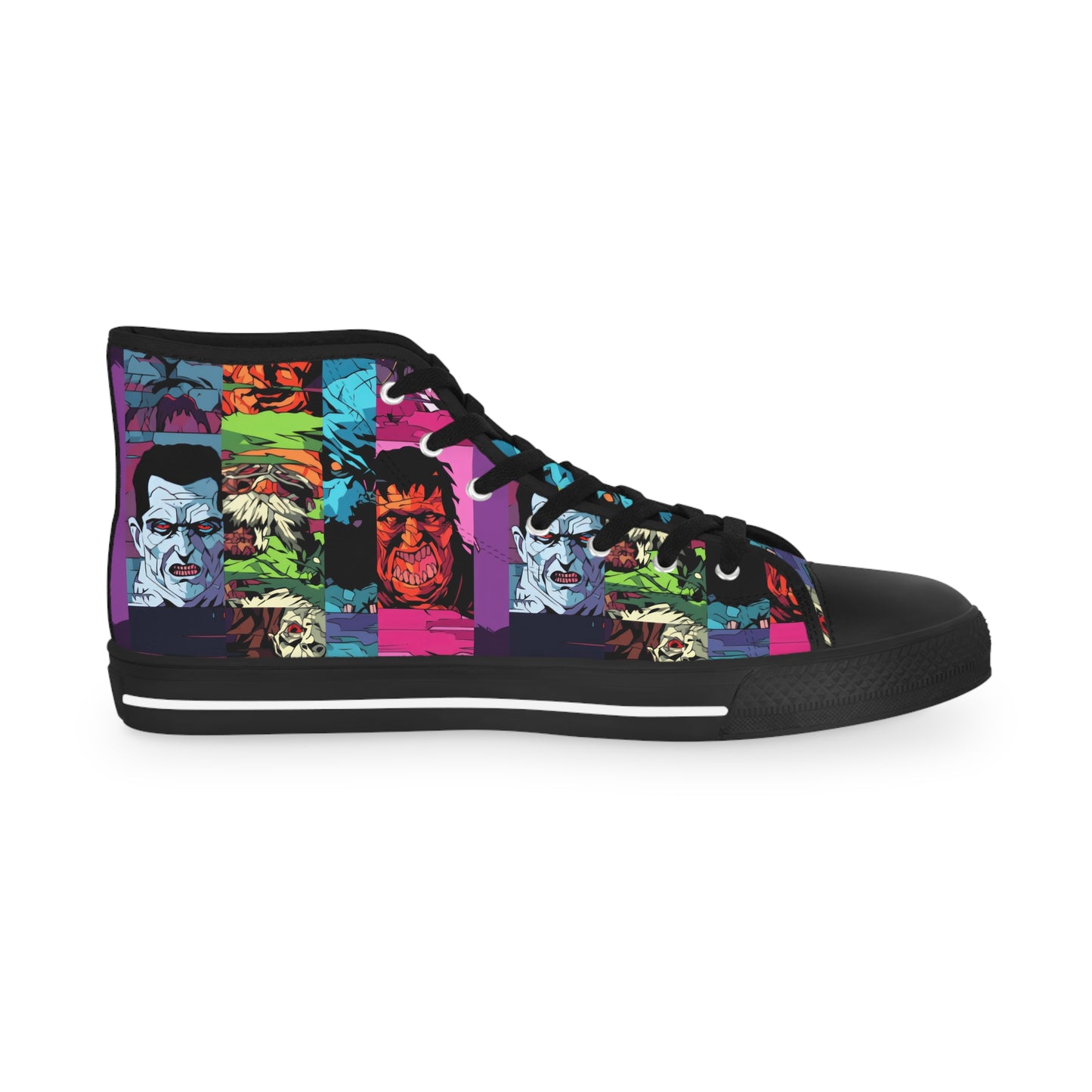 Men's High Top Sneakers - Spooky Monsters Anime Beta